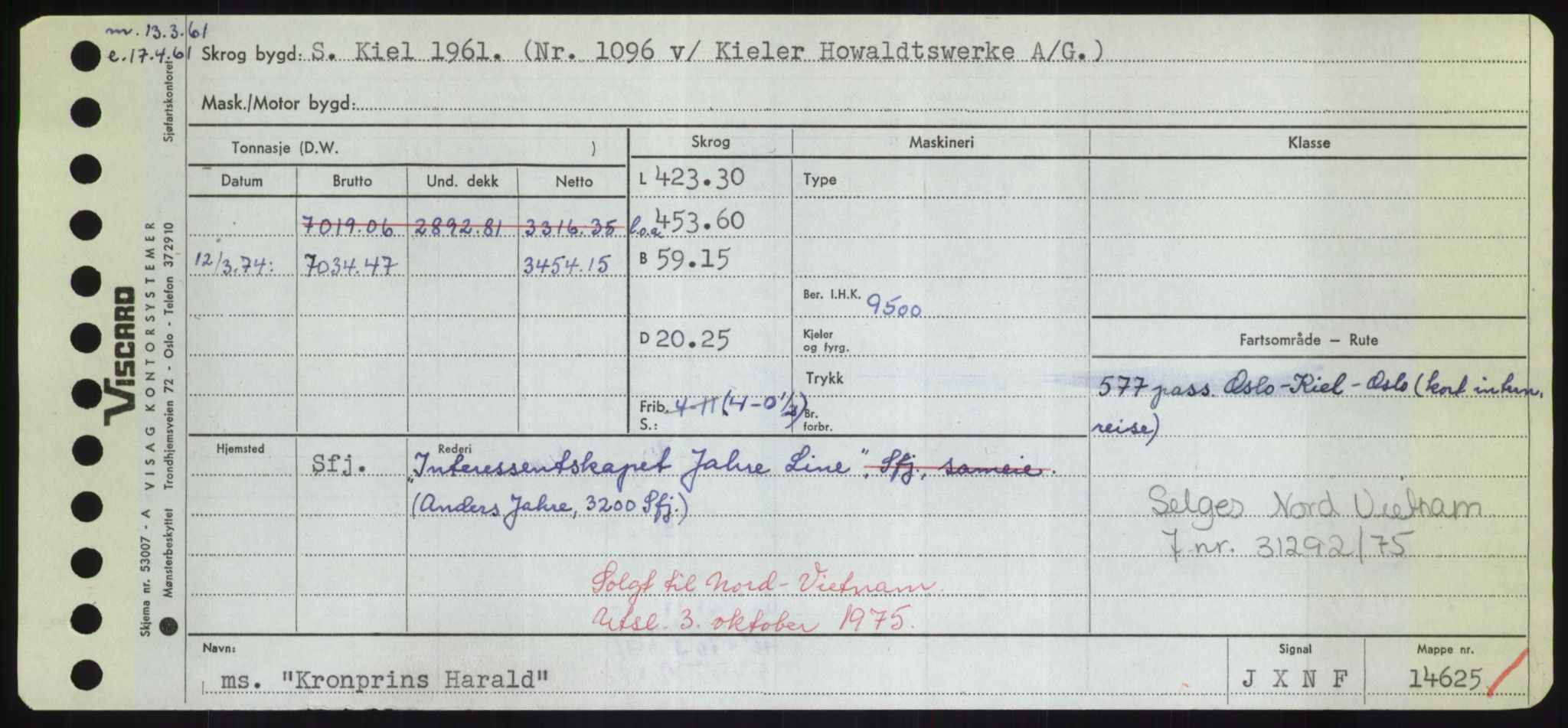 Sjøfartsdirektoratet med forløpere, Skipsmålingen, RA/S-1627/H/Hd/L0021: Fartøy, Kor-Kår, p. 209