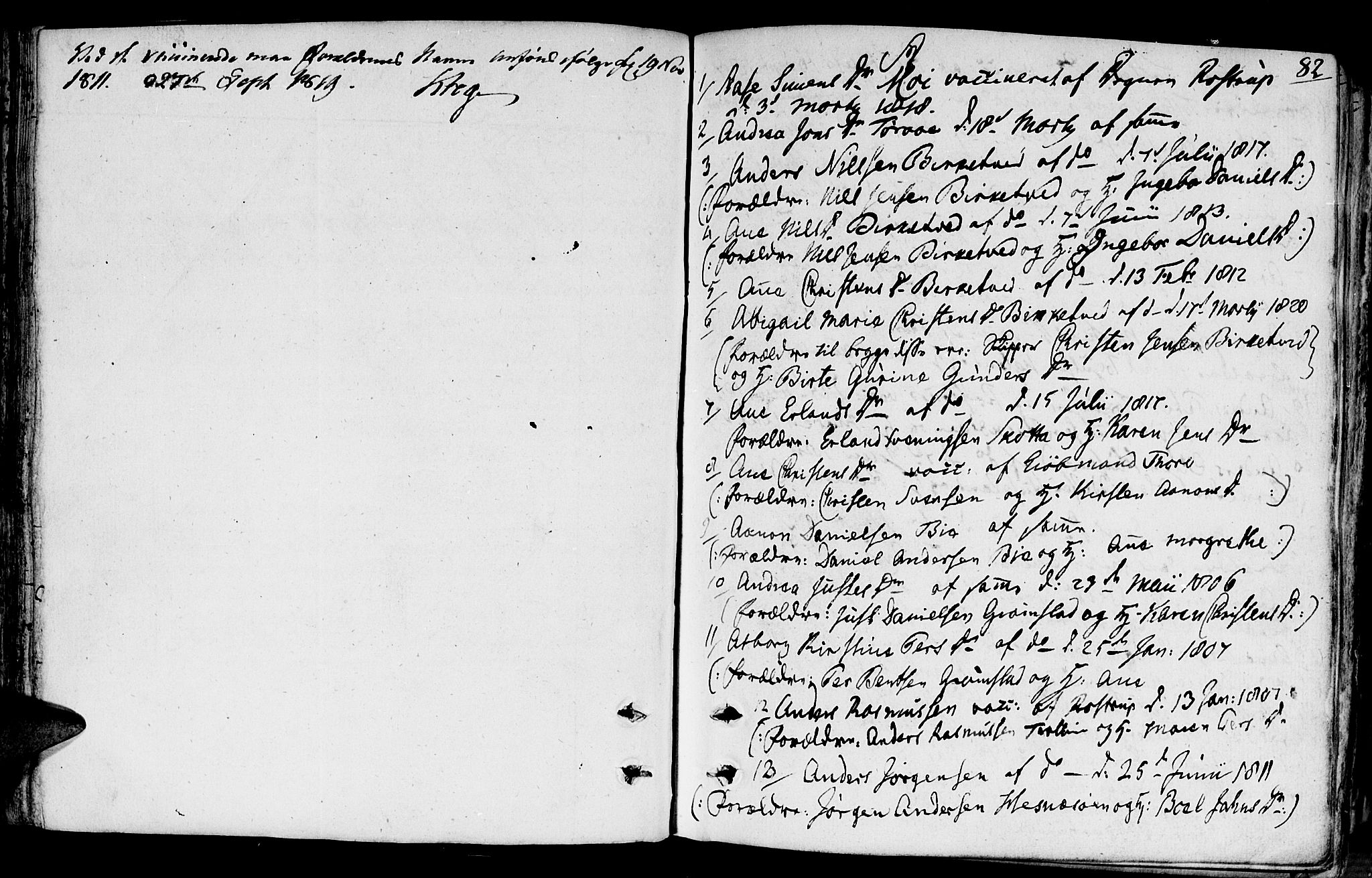 Fjære sokneprestkontor, SAK/1111-0011/F/Fb/L0006: Parish register (copy) no. B 6, 1803-1817, p. 82