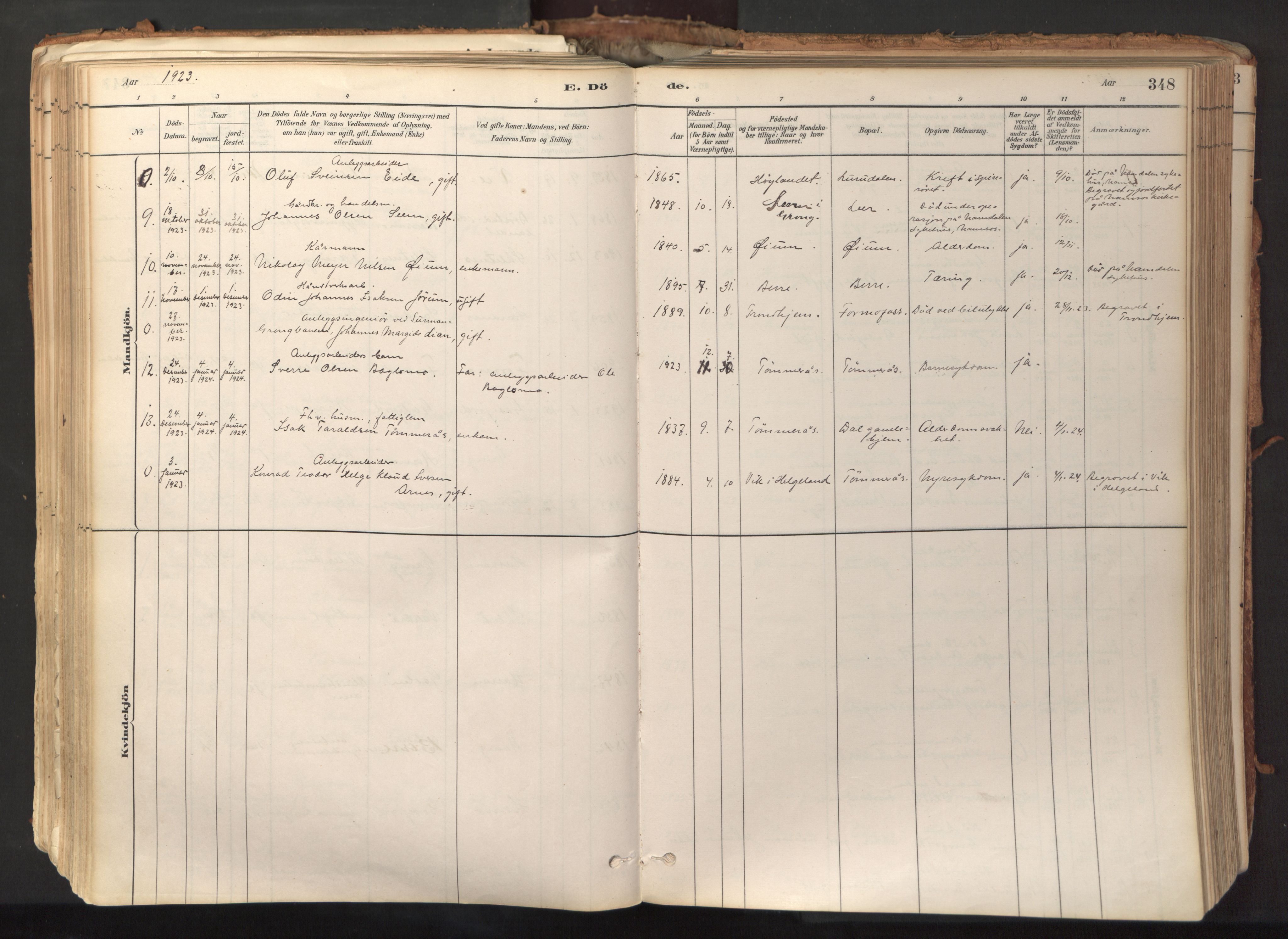 Ministerialprotokoller, klokkerbøker og fødselsregistre - Nord-Trøndelag, SAT/A-1458/758/L0519: Parish register (official) no. 758A04, 1880-1926, p. 348