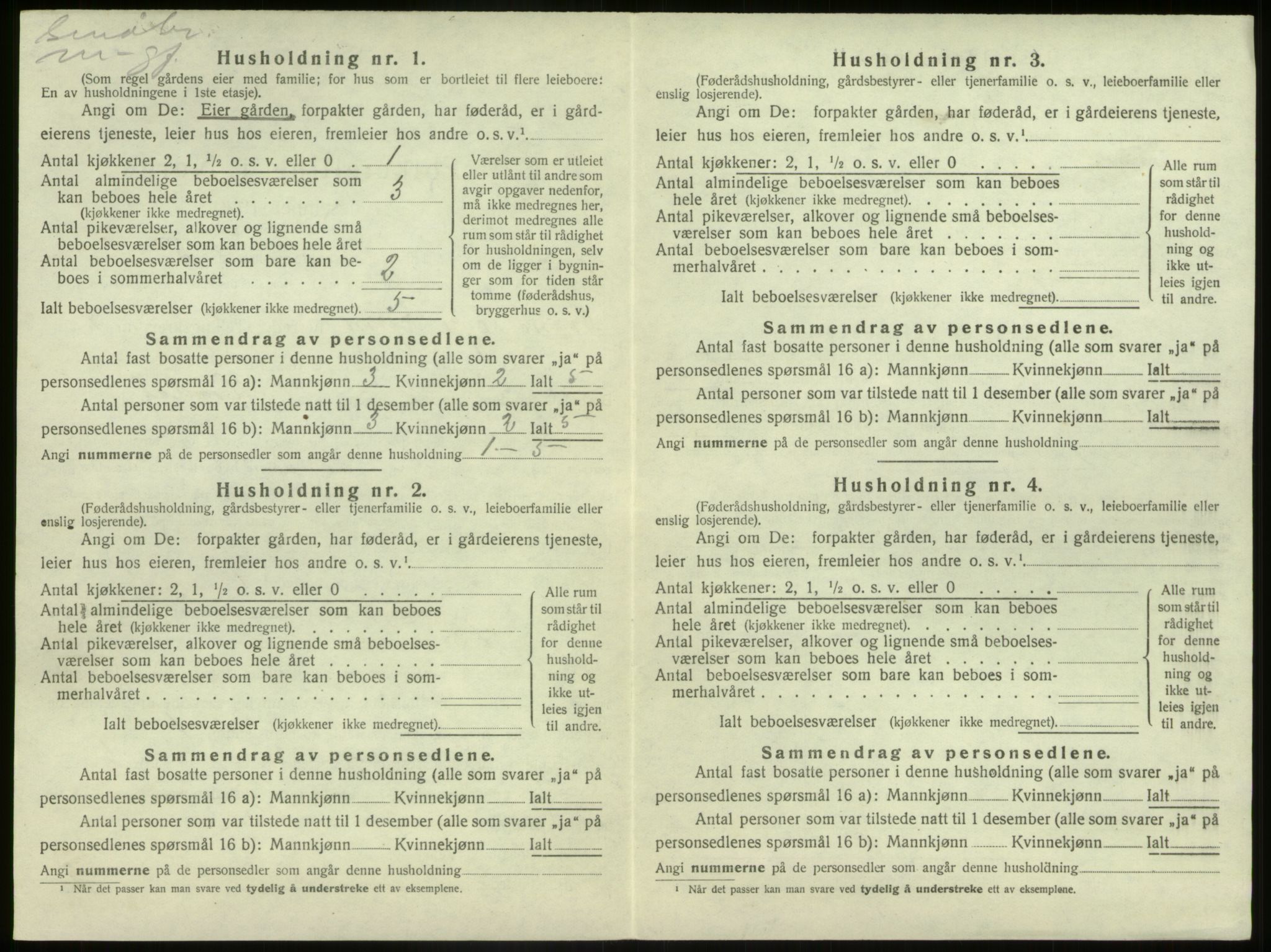 SAB, 1920 census for Kinn, 1920, p. 1601