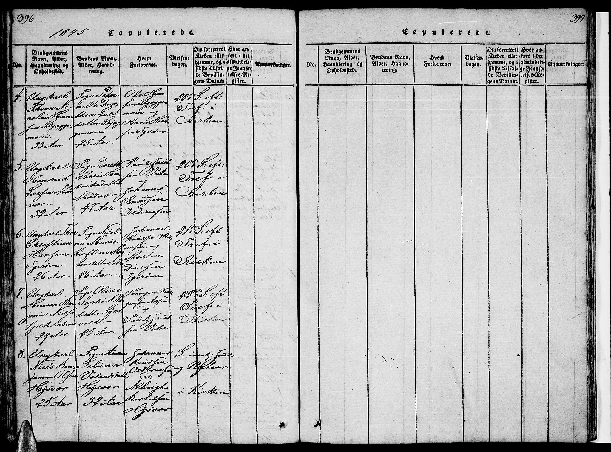 Ministerialprotokoller, klokkerbøker og fødselsregistre - Nordland, AV/SAT-A-1459/816/L0239: Parish register (official) no. 816A05, 1820-1845, p. 396-397