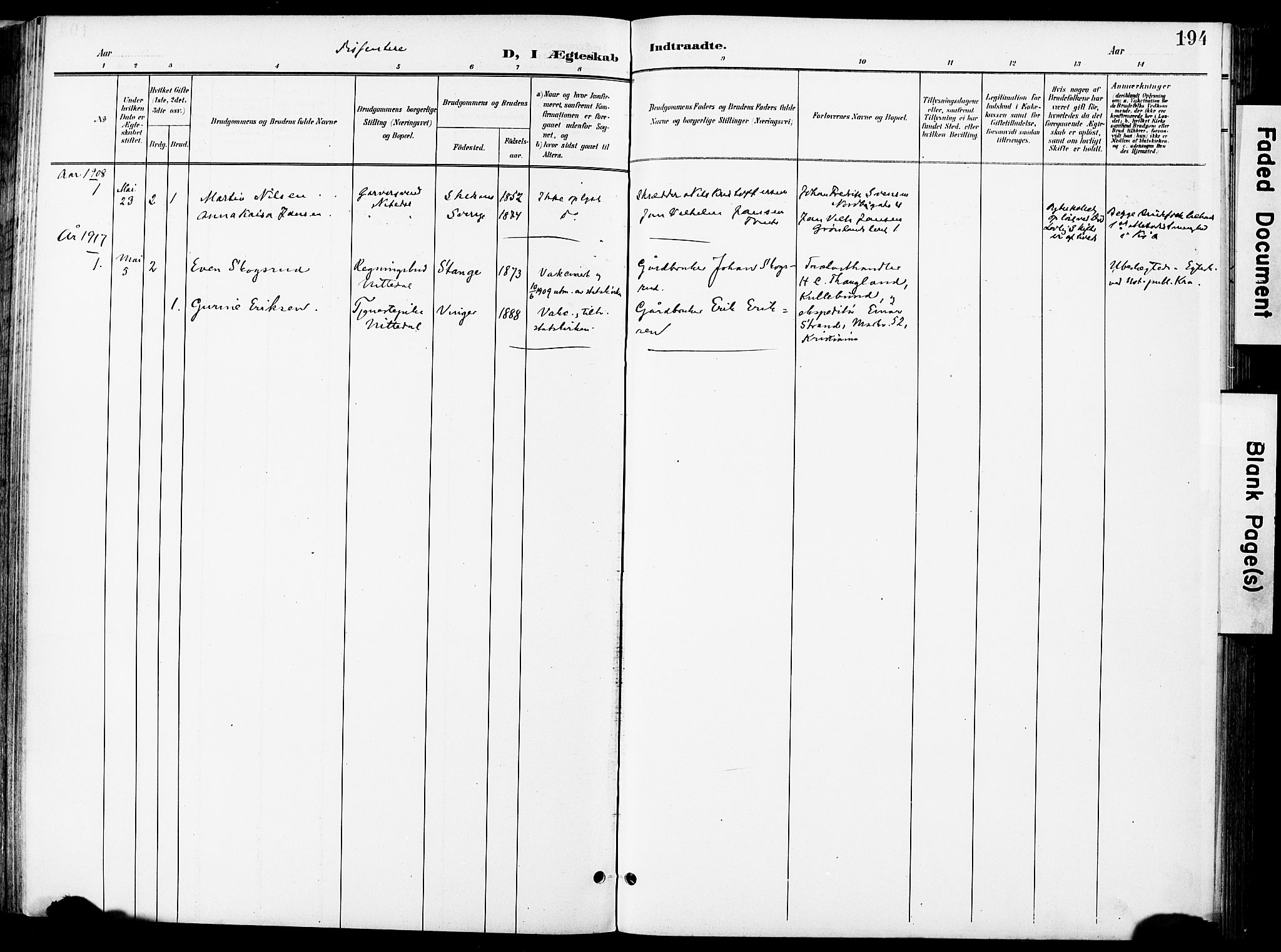 Nittedal prestekontor Kirkebøker, SAO/A-10365a/F/Fa/L0008: Parish register (official) no. I 8, 1902-1926, p. 194