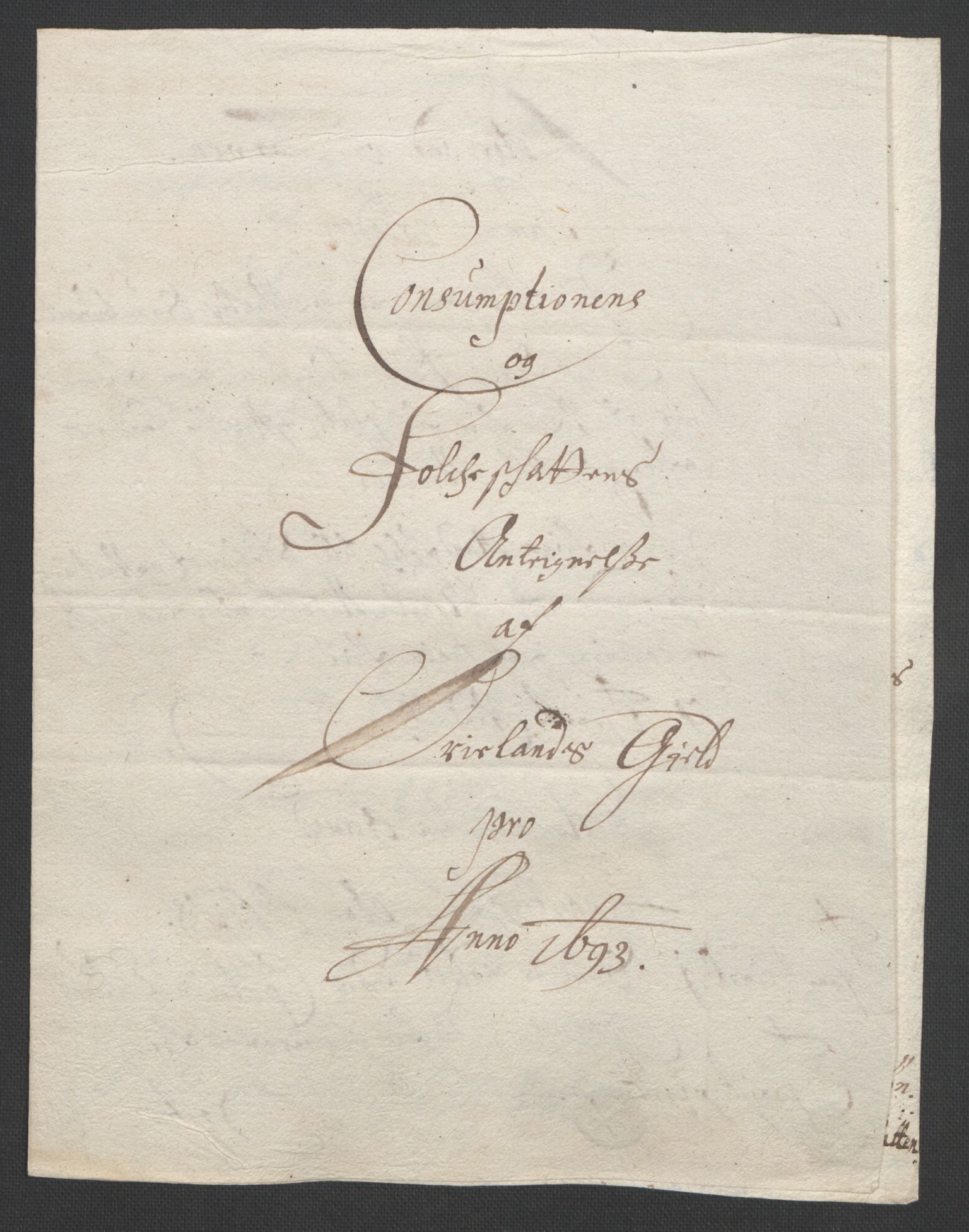 Rentekammeret inntil 1814, Reviderte regnskaper, Fogderegnskap, AV/RA-EA-4092/R57/L3849: Fogderegnskap Fosen, 1692-1693, p. 498