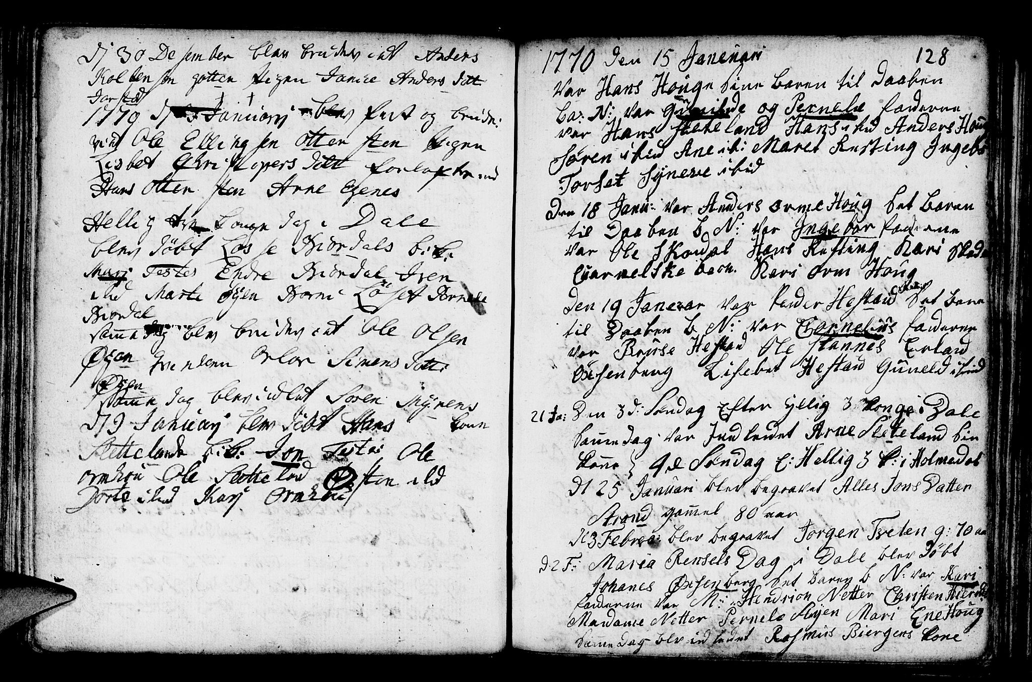Fjaler sokneprestembete, SAB/A-79801/H/Haa/Haaa/L0001: Parish register (official) no. A 1, 1755-1778, p. 128