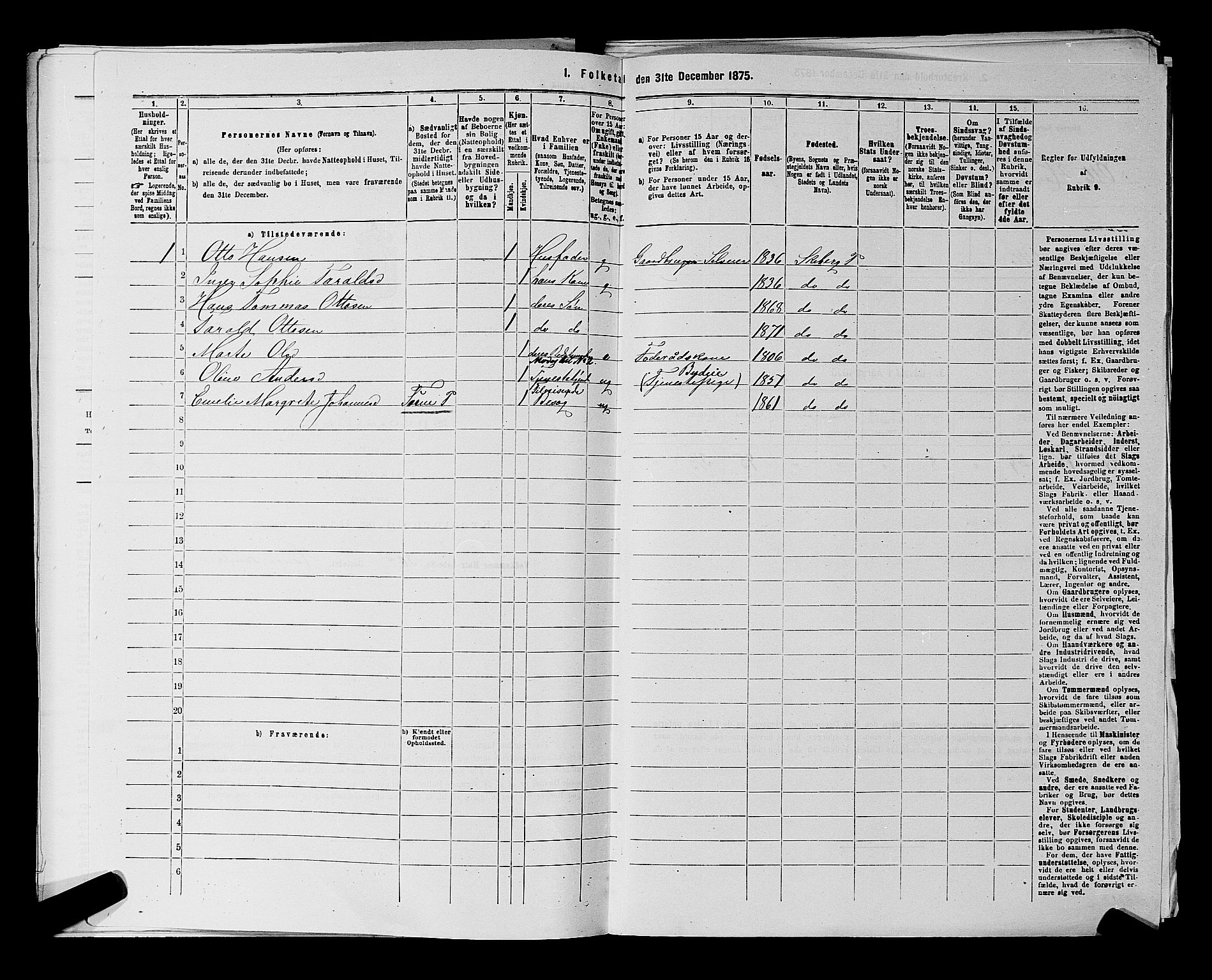 RA, 1875 census for 0115P Skjeberg, 1875, p. 349