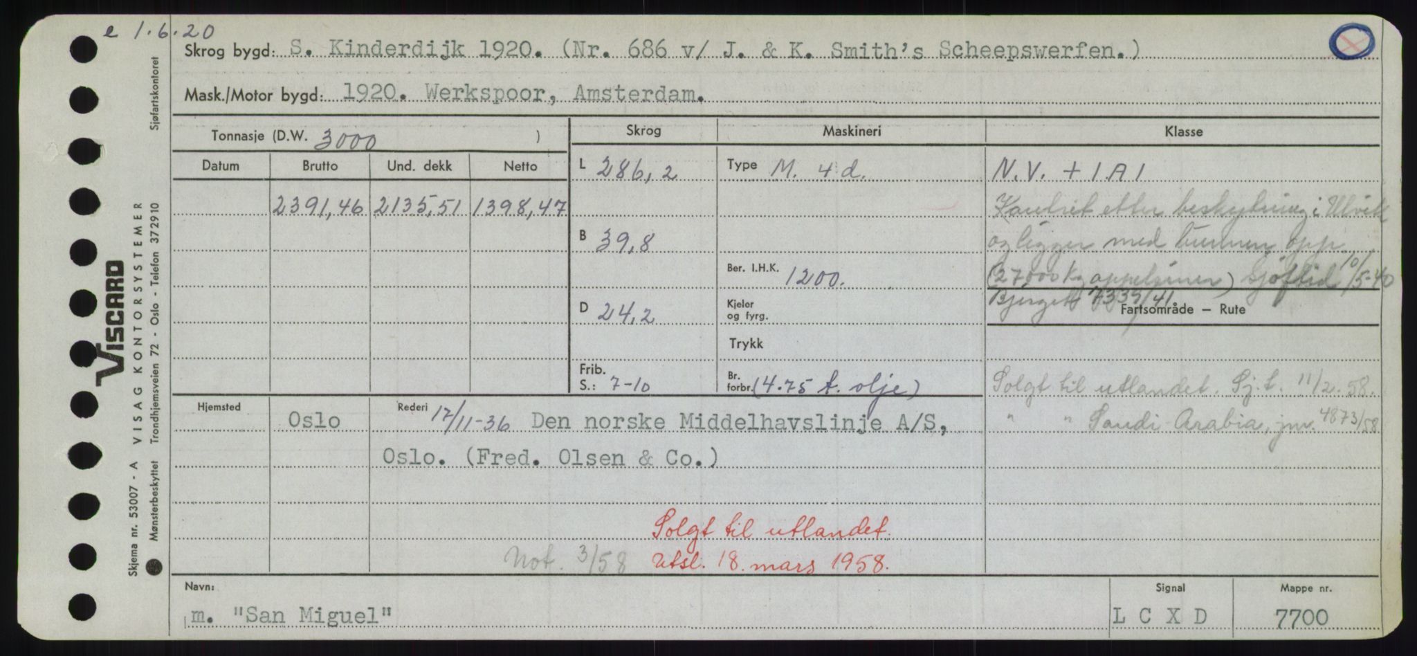 Sjøfartsdirektoratet med forløpere, Skipsmålingen, RA/S-1627/H/Hd/L0032: Fartøy, San-Seve, p. 19