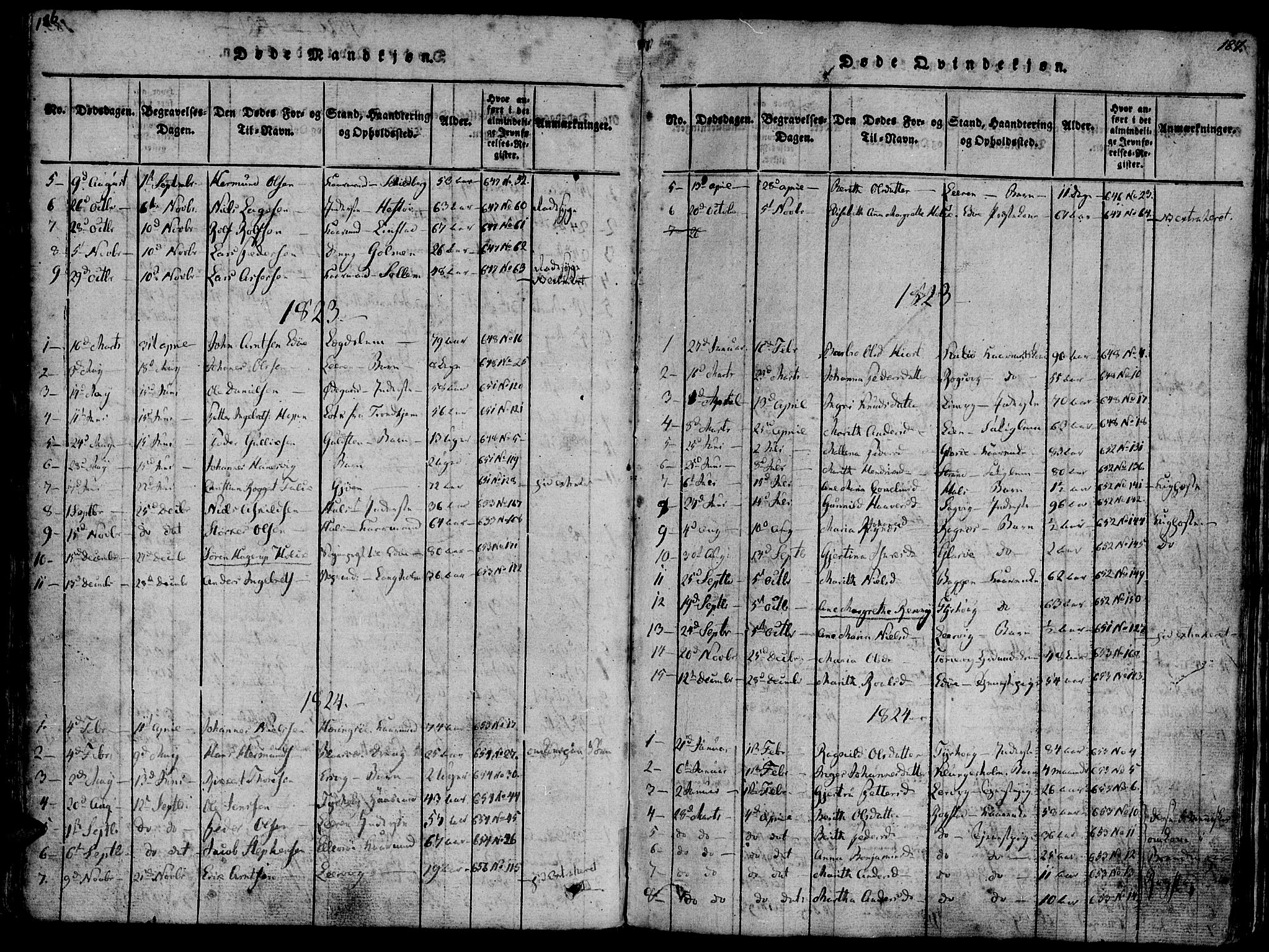 Ministerialprotokoller, klokkerbøker og fødselsregistre - Møre og Romsdal, SAT/A-1454/581/L0933: Parish register (official) no. 581A03 /1, 1819-1836, p. 186-187
