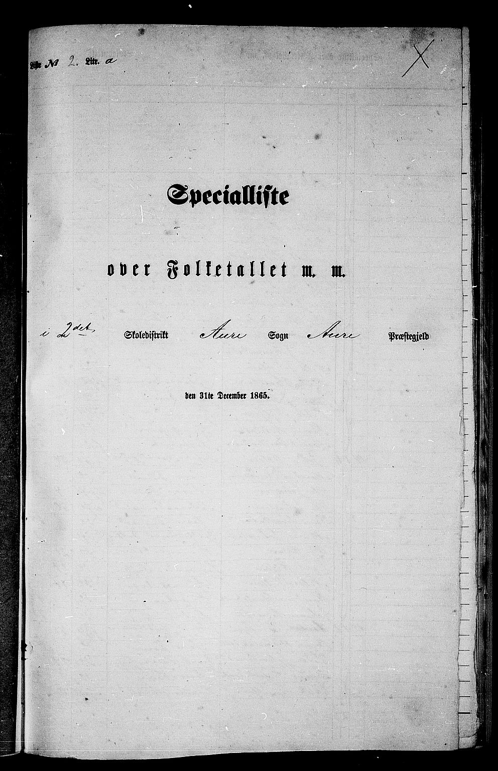 RA, 1865 census for Aure, 1865, p. 30