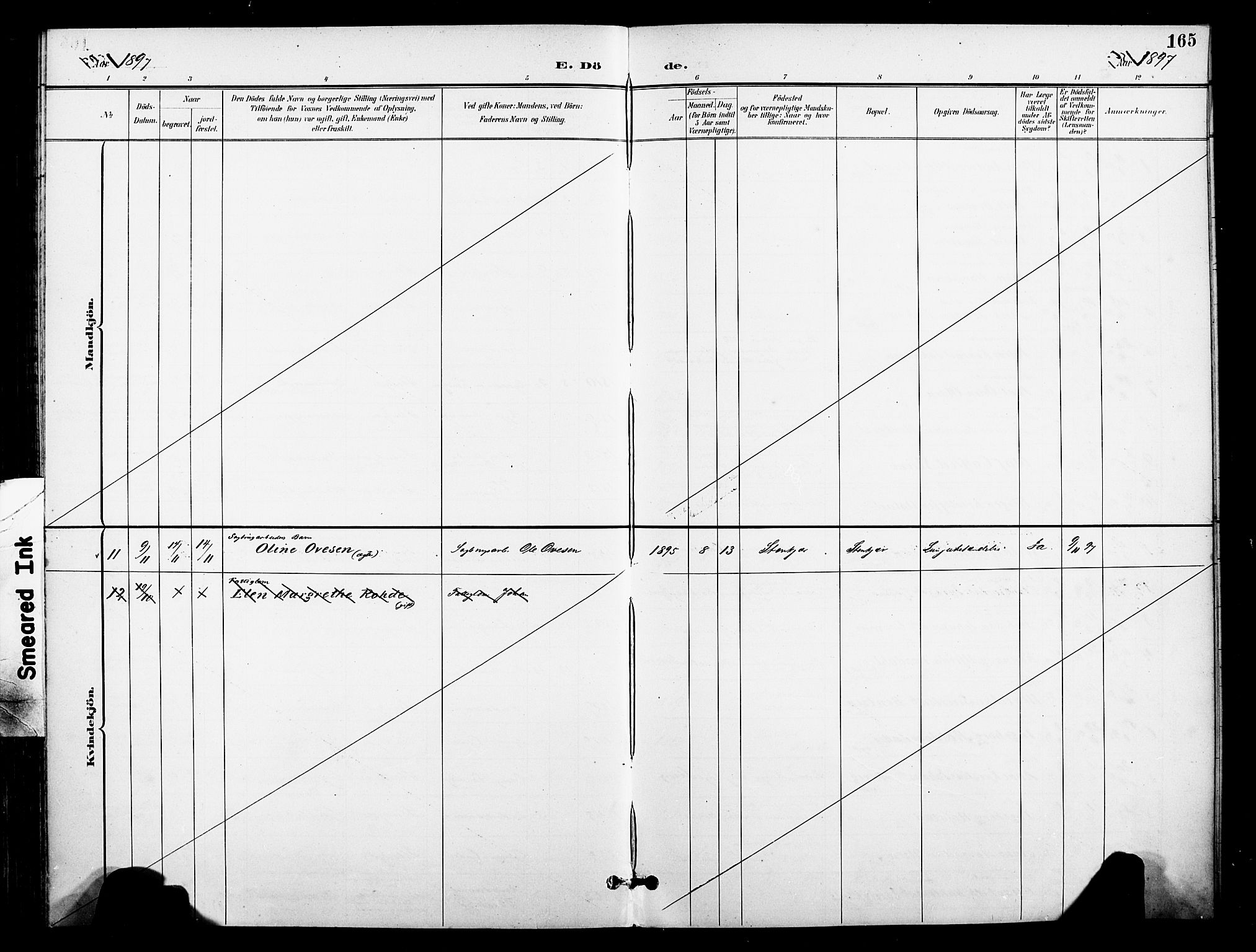 Ministerialprotokoller, klokkerbøker og fødselsregistre - Nord-Trøndelag, SAT/A-1458/739/L0372: Parish register (official) no. 739A04, 1895-1903, p. 165