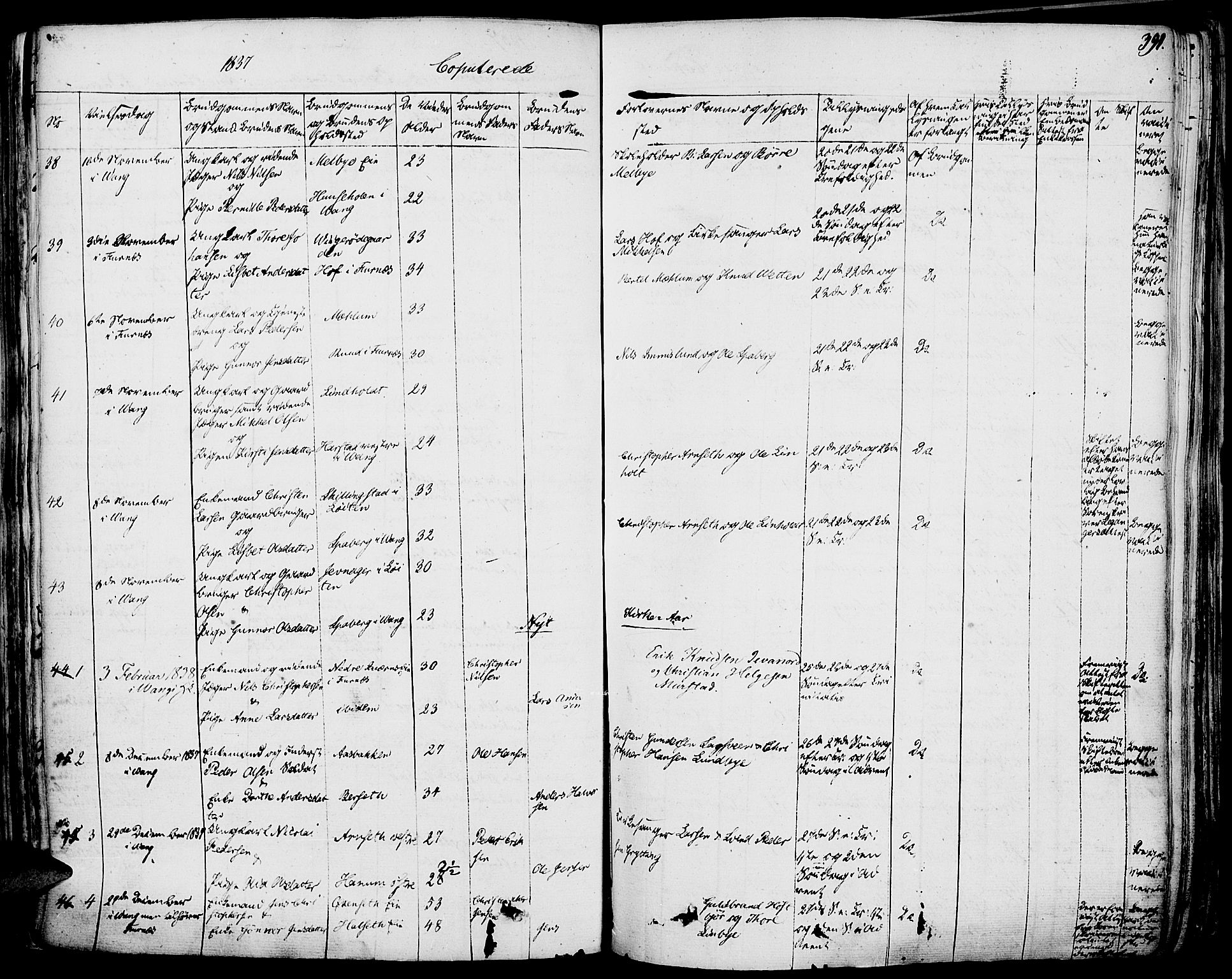Vang prestekontor, Hedmark, SAH/PREST-008/H/Ha/Haa/L0009: Parish register (official) no. 9, 1826-1841, p. 391