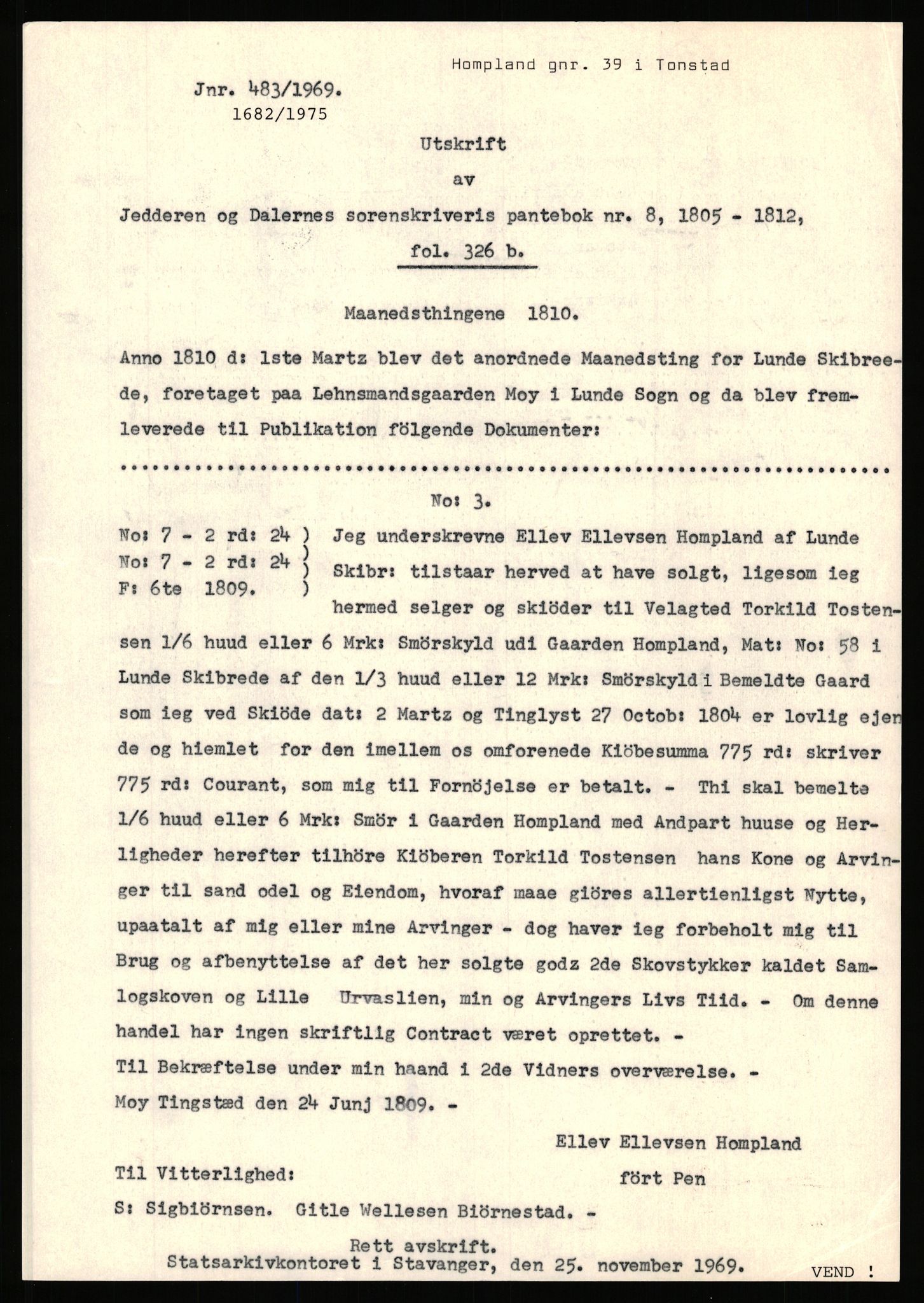 Statsarkivet i Stavanger, SAST/A-101971/03/Y/Yj/L0103: Avskrifter fra Vest-Agder sortert etter gårdsnavn: Bjunes - Kulien, 1750-1930, p. 319