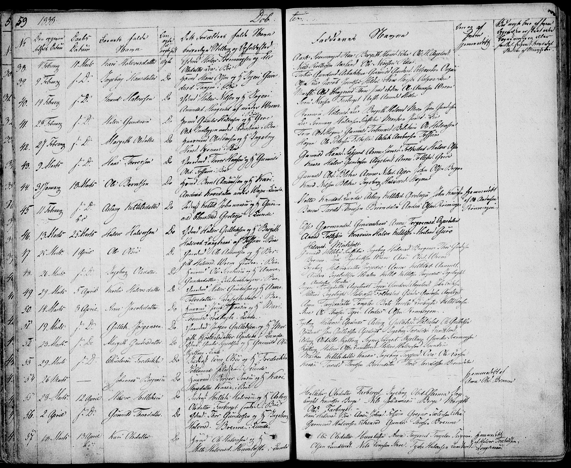 Bø kirkebøker, SAKO/A-257/F/Fa/L0007: Parish register (official) no. 7, 1831-1848, p. 59