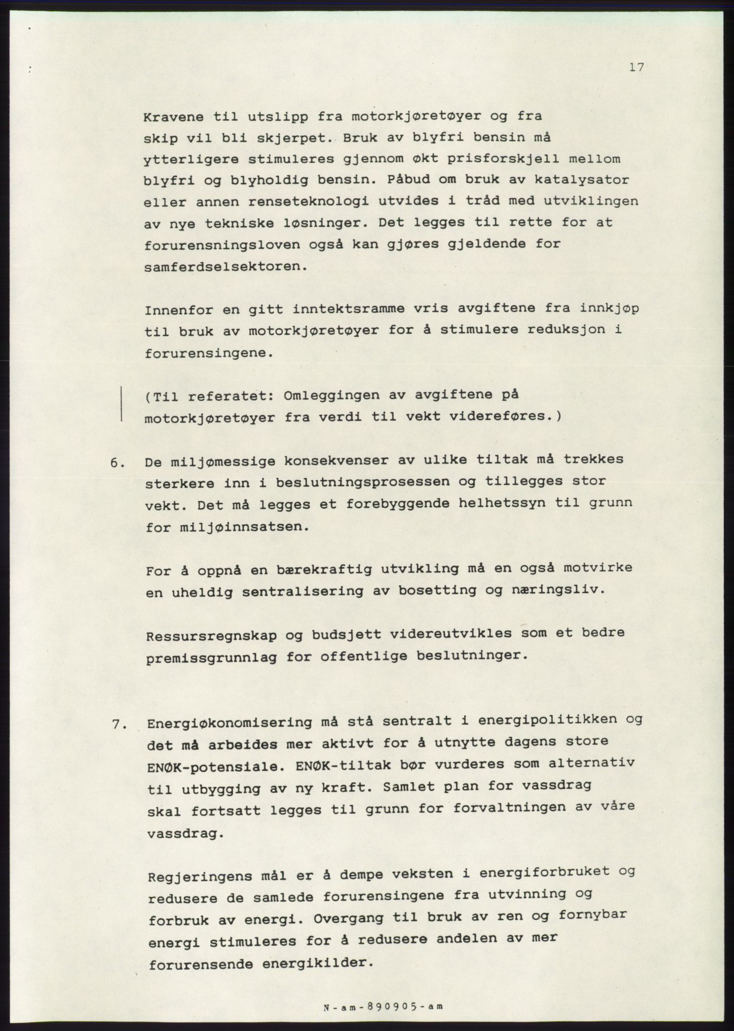 Forhandlingsmøtene 1989 mellom Høyre, KrF og Senterpartiet om dannelse av regjering, AV/RA-PA-0697/A/L0001: Forhandlingsprotokoll med vedlegg, 1989, p. 510