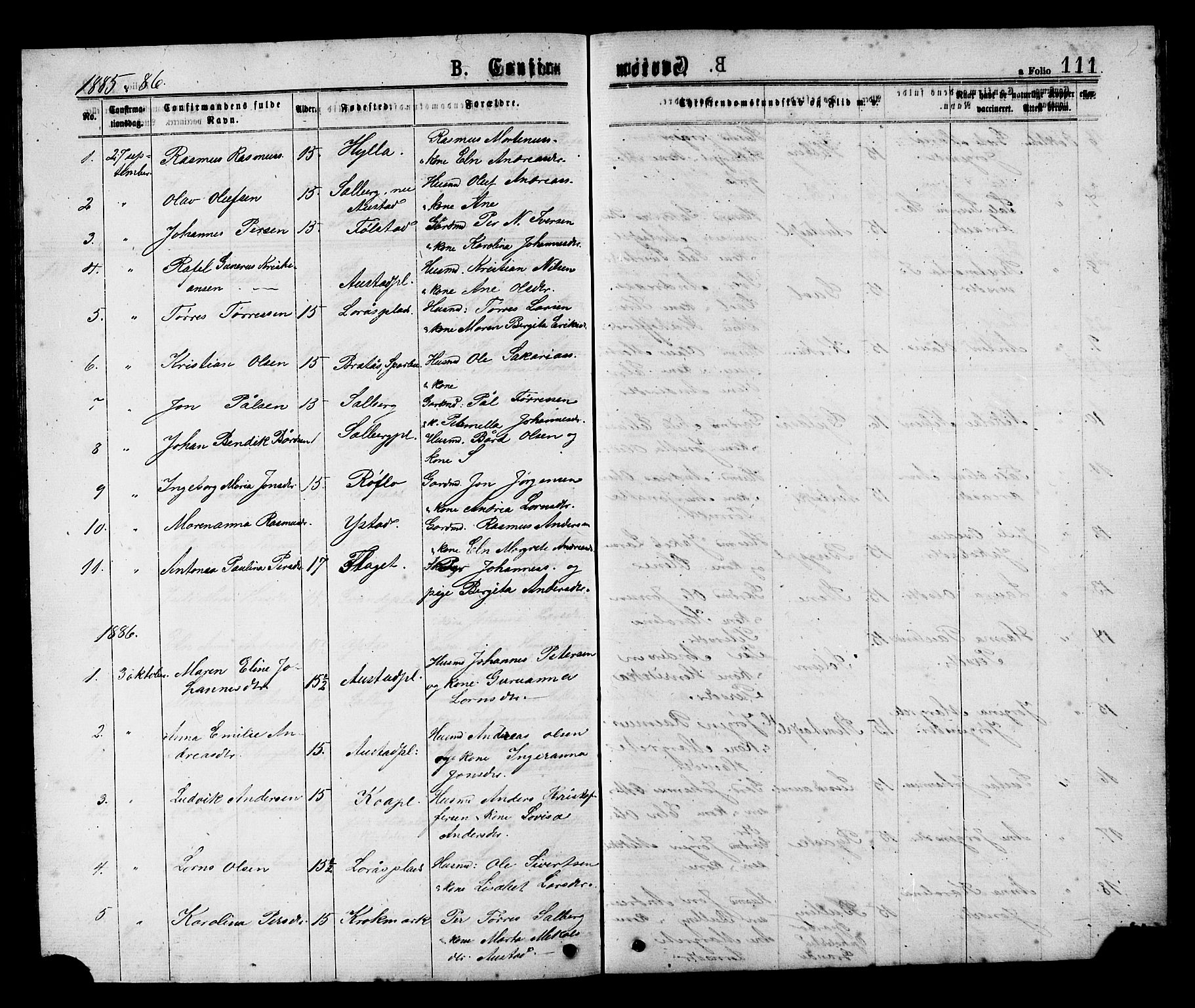 Ministerialprotokoller, klokkerbøker og fødselsregistre - Nord-Trøndelag, SAT/A-1458/731/L0311: Parish register (copy) no. 731C02, 1875-1911, p. 111