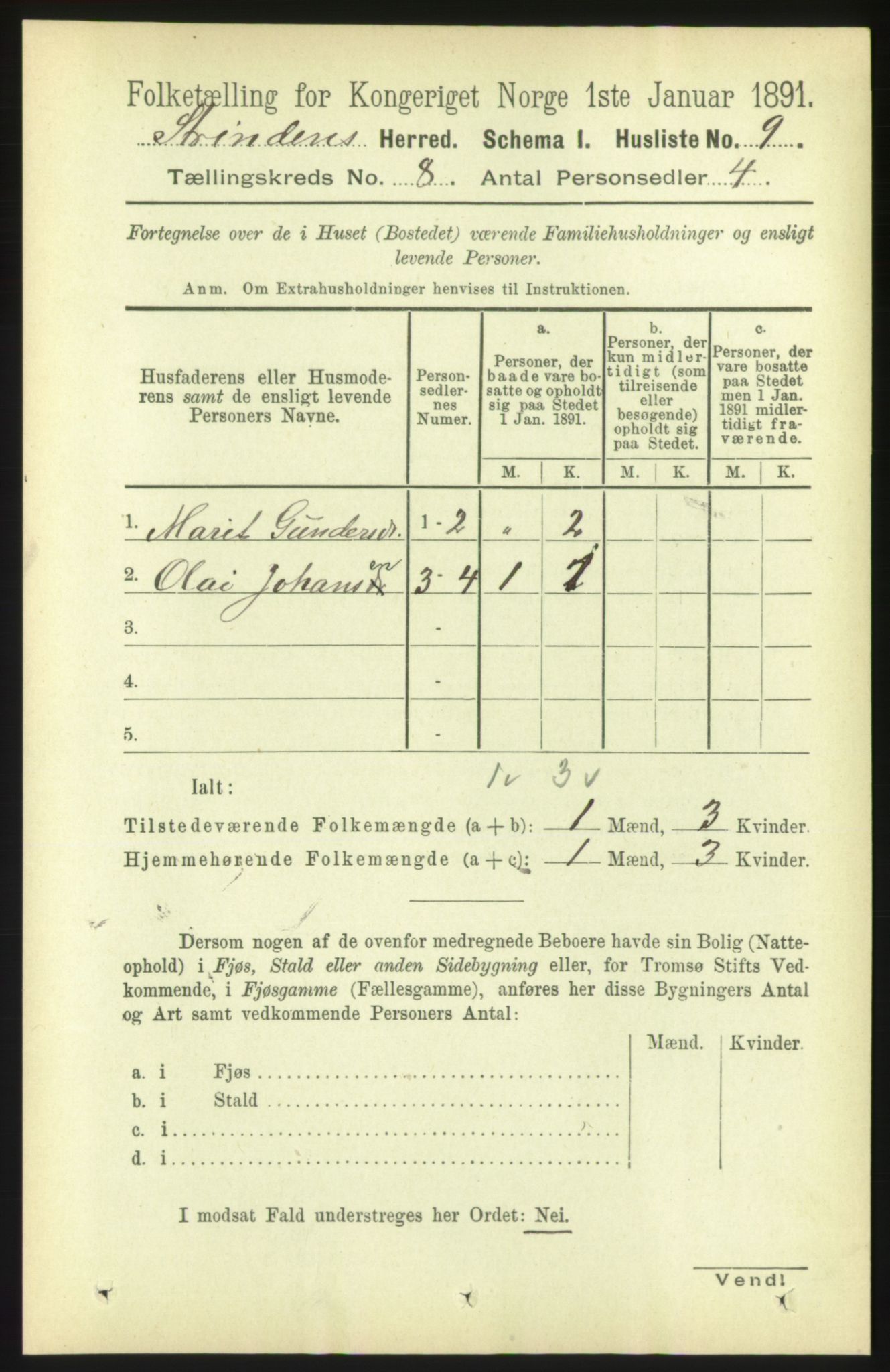 RA, 1891 census for 1660 Strinda, 1891, p. 6980