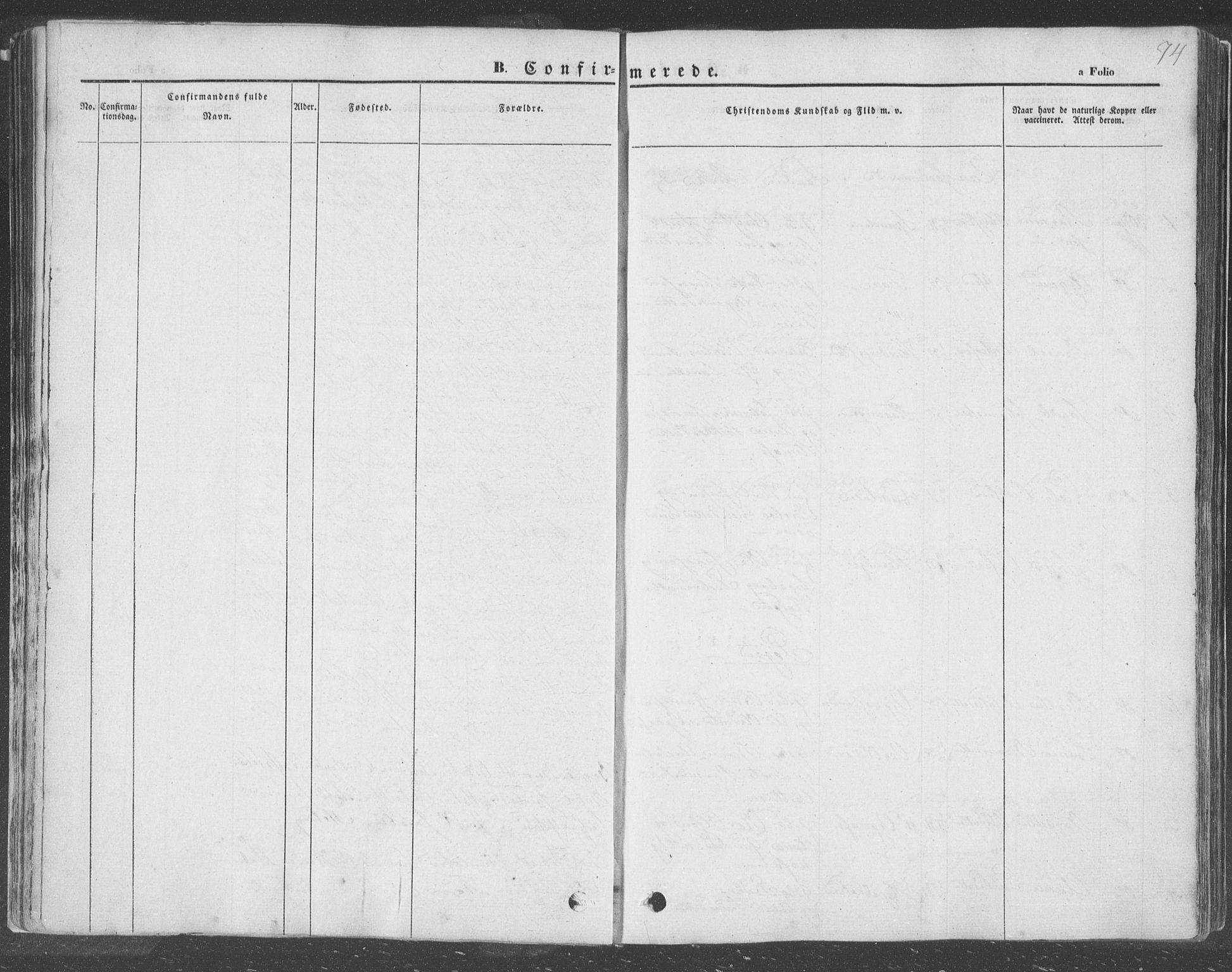 Finnøy sokneprestkontor, SAST/A-101825/H/Ha/Haa/L0007: Parish register (official) no. A 7, 1847-1862, p. 74