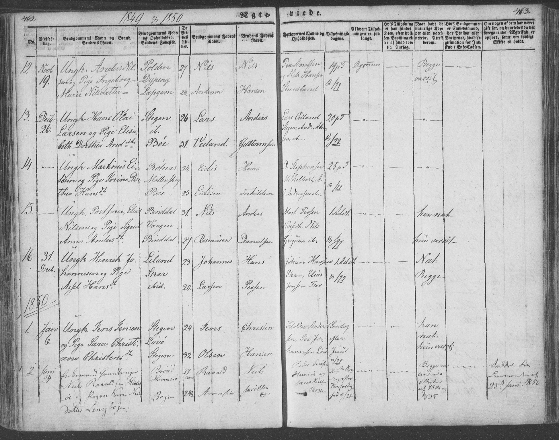 Ministerialprotokoller, klokkerbøker og fødselsregistre - Nordland, AV/SAT-A-1459/855/L0799: Parish register (official) no. 855A07, 1834-1852, p. 462-463