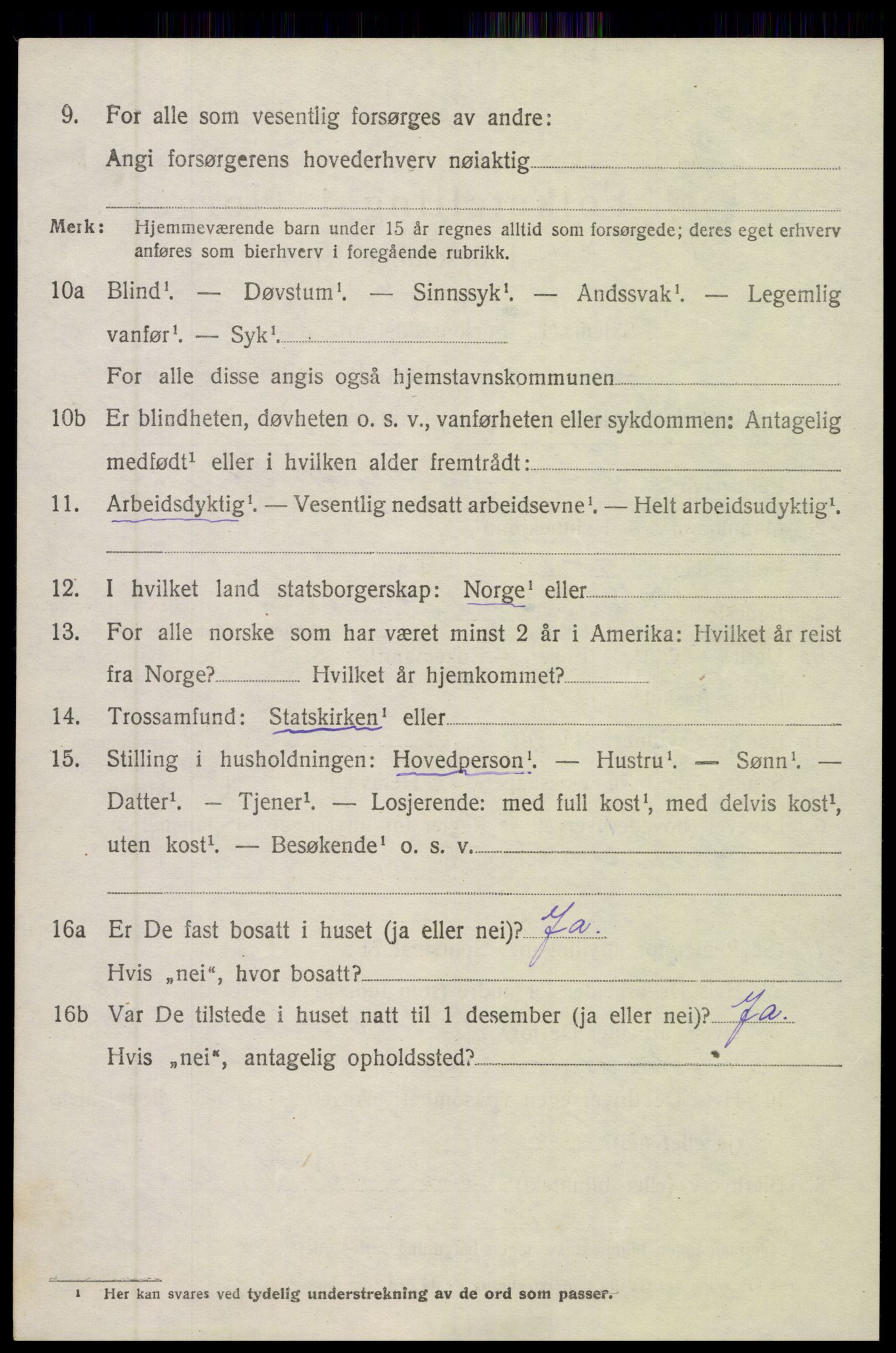 SAK, 1920 census for Øyestad, 1920, p. 3683
