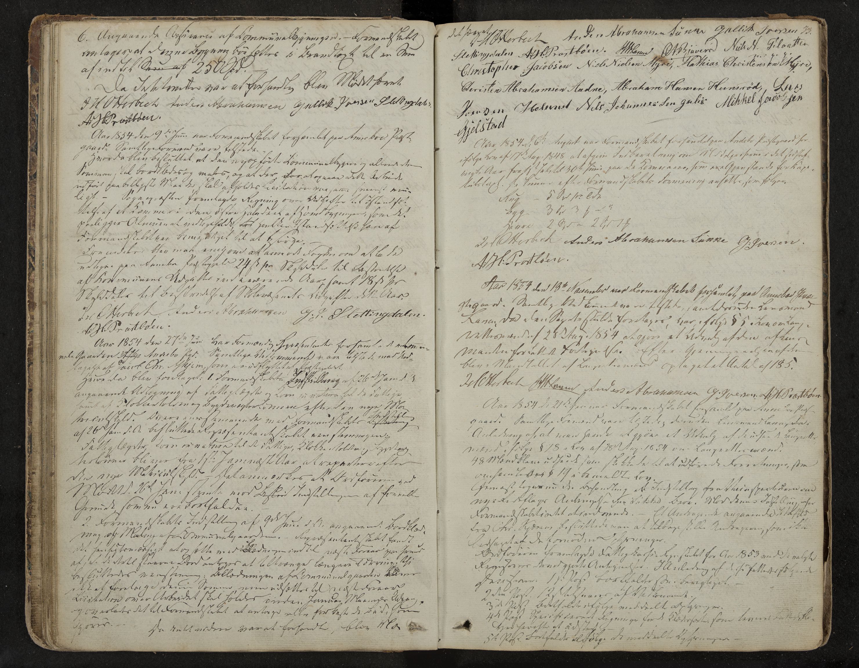 Andebu formannskap og sentraladministrasjon, IKAK/0719021-1/A/Aa/L0001: Møtebok med register, 1837-1869, p. 33