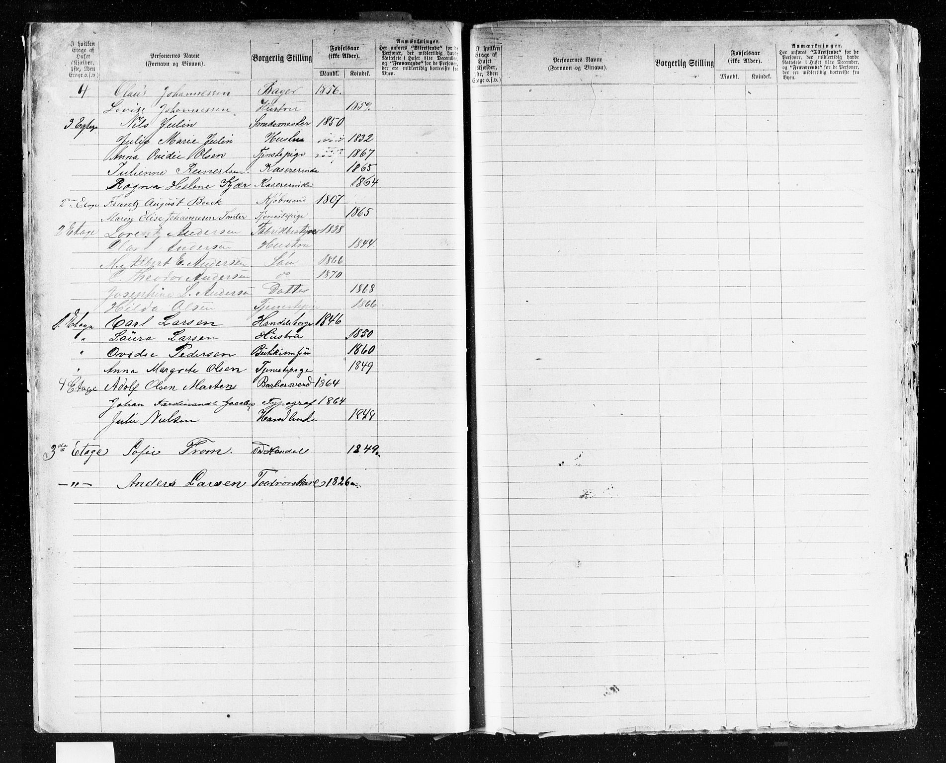 OBA, Municipal Census 1883 for Kristiania, 1883, p. 5187