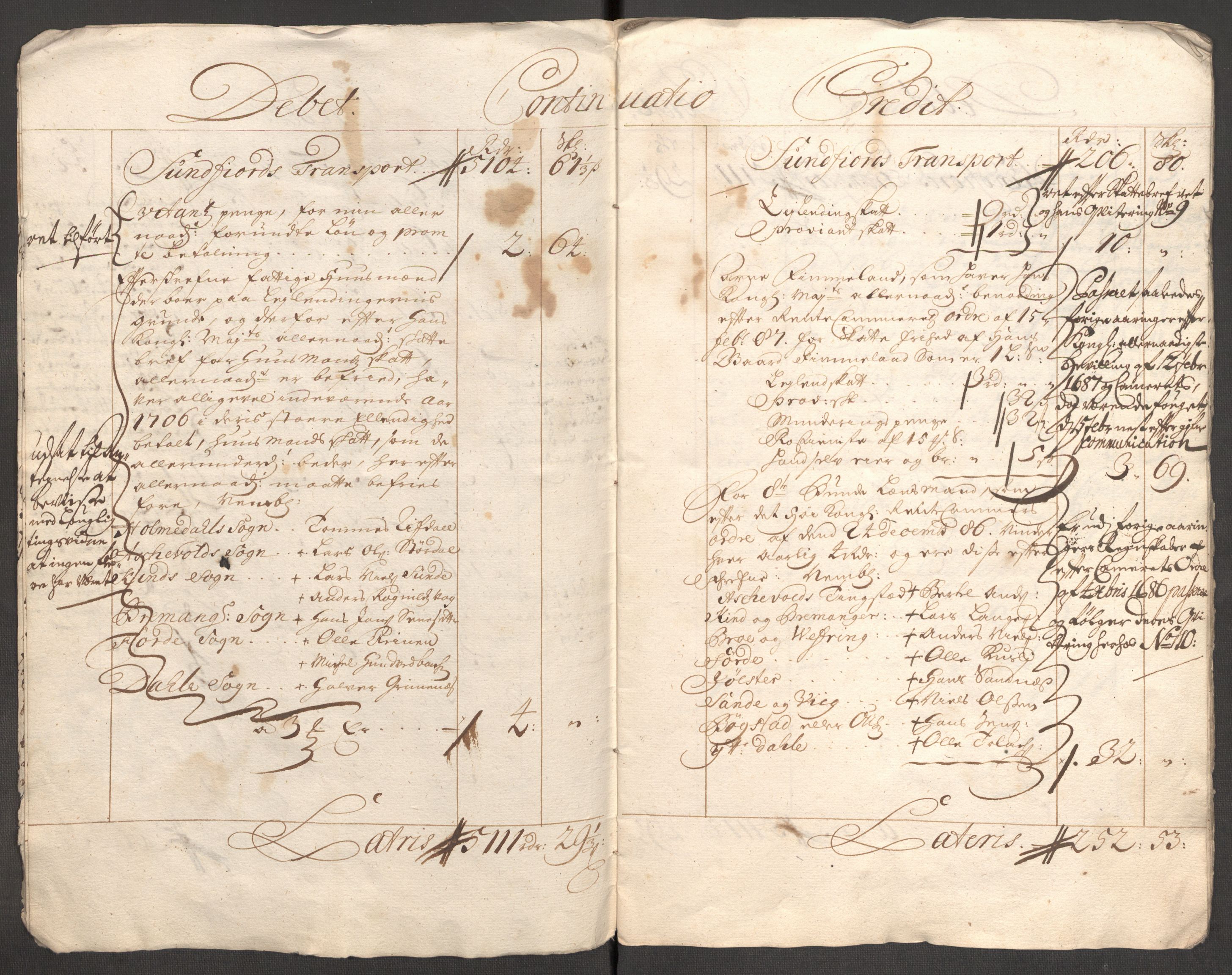 Rentekammeret inntil 1814, Reviderte regnskaper, Fogderegnskap, RA/EA-4092/R53/L3430: Fogderegnskap Sunn- og Nordfjord, 1706-1707, p. 8