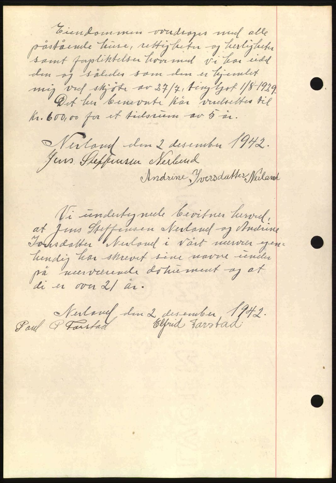 Romsdal sorenskriveri, AV/SAT-A-4149/1/2/2C: Mortgage book no. A13, 1942-1943, Diary no: : 2416/1942