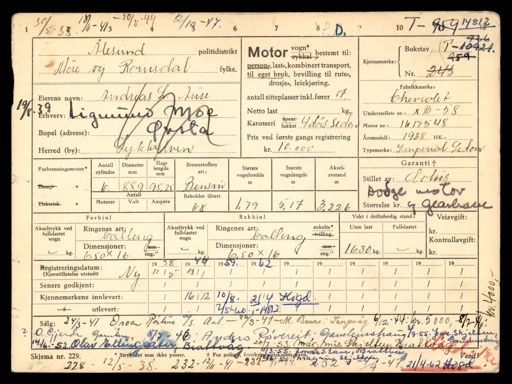 Møre og Romsdal vegkontor - Ålesund trafikkstasjon, AV/SAT-A-4099/F/Fe/L0048: Registreringskort for kjøretøy T 14721 - T 14863, 1927-1998, p. 1989