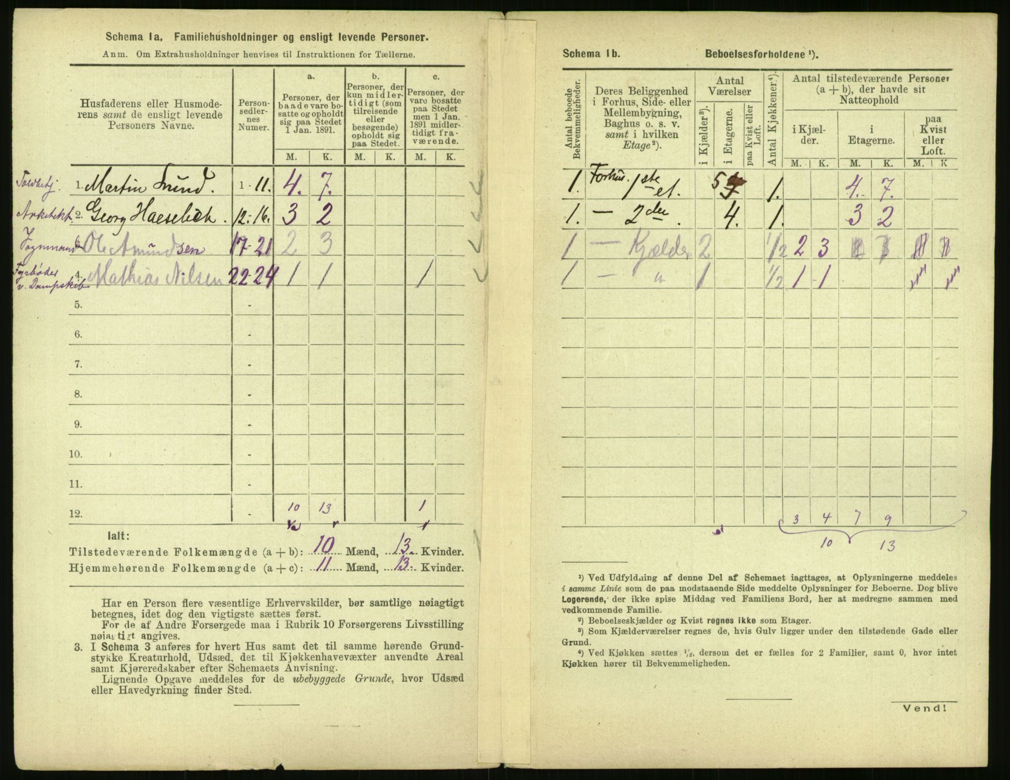 RA, 1891 census for 0301 Kristiania, 1891, p. 35626