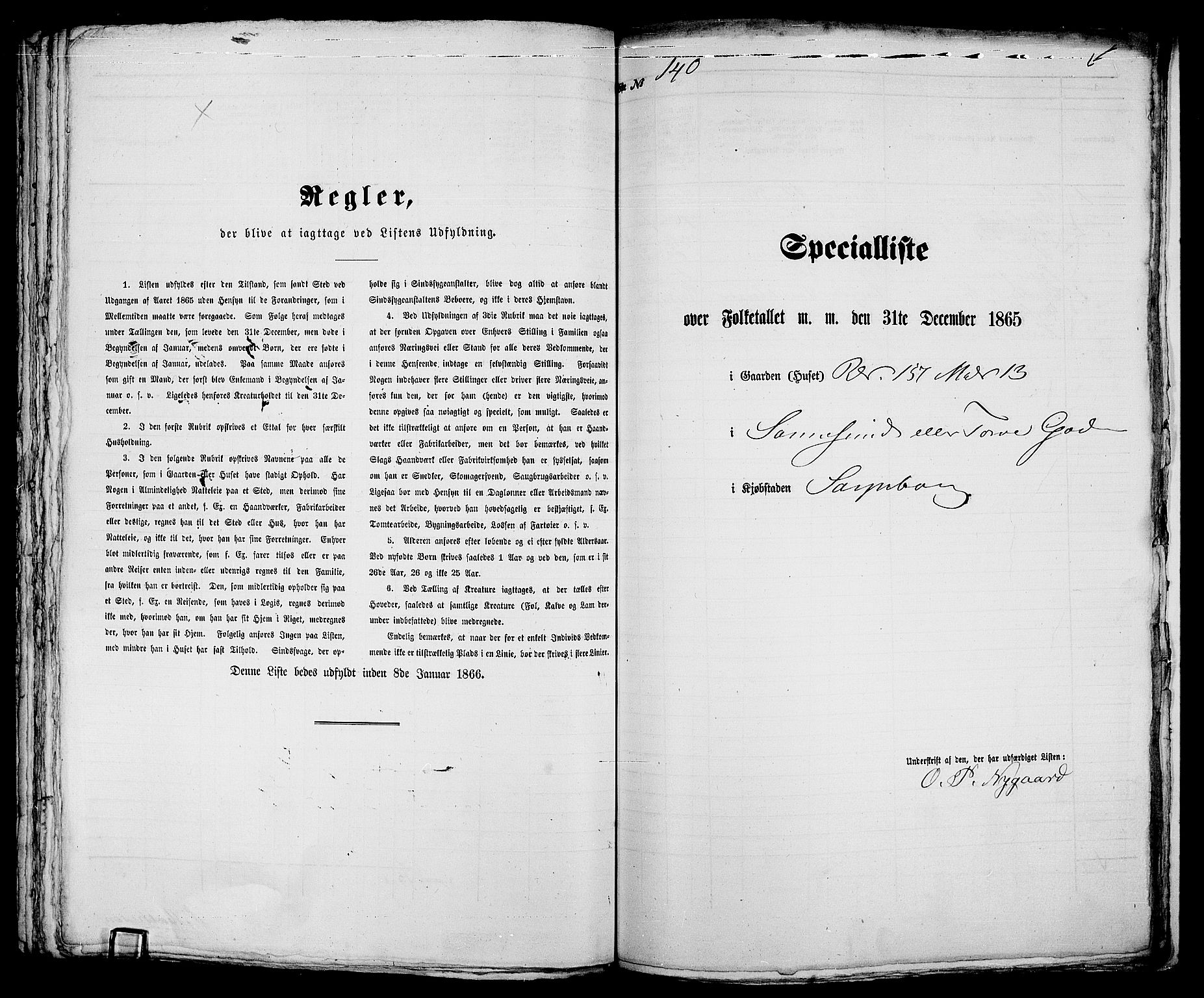 RA, 1865 census for Sarpsborg, 1865, p. 287