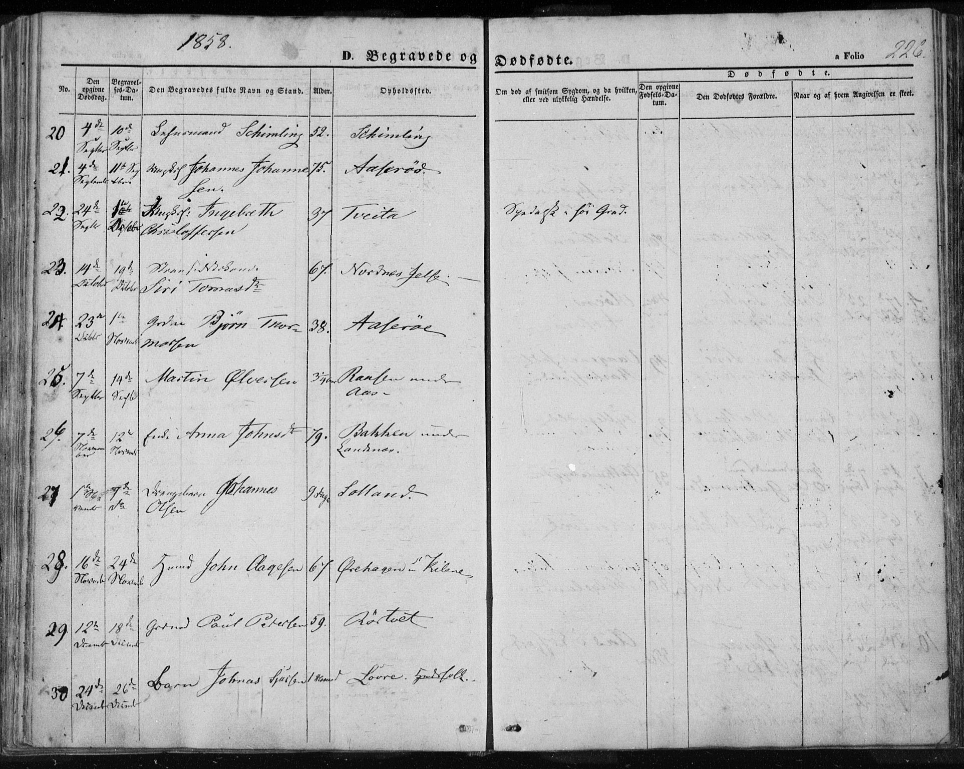 Jelsa sokneprestkontor, AV/SAST-A-101842/01/IV: Parish register (official) no. A 7, 1854-1866, p. 226