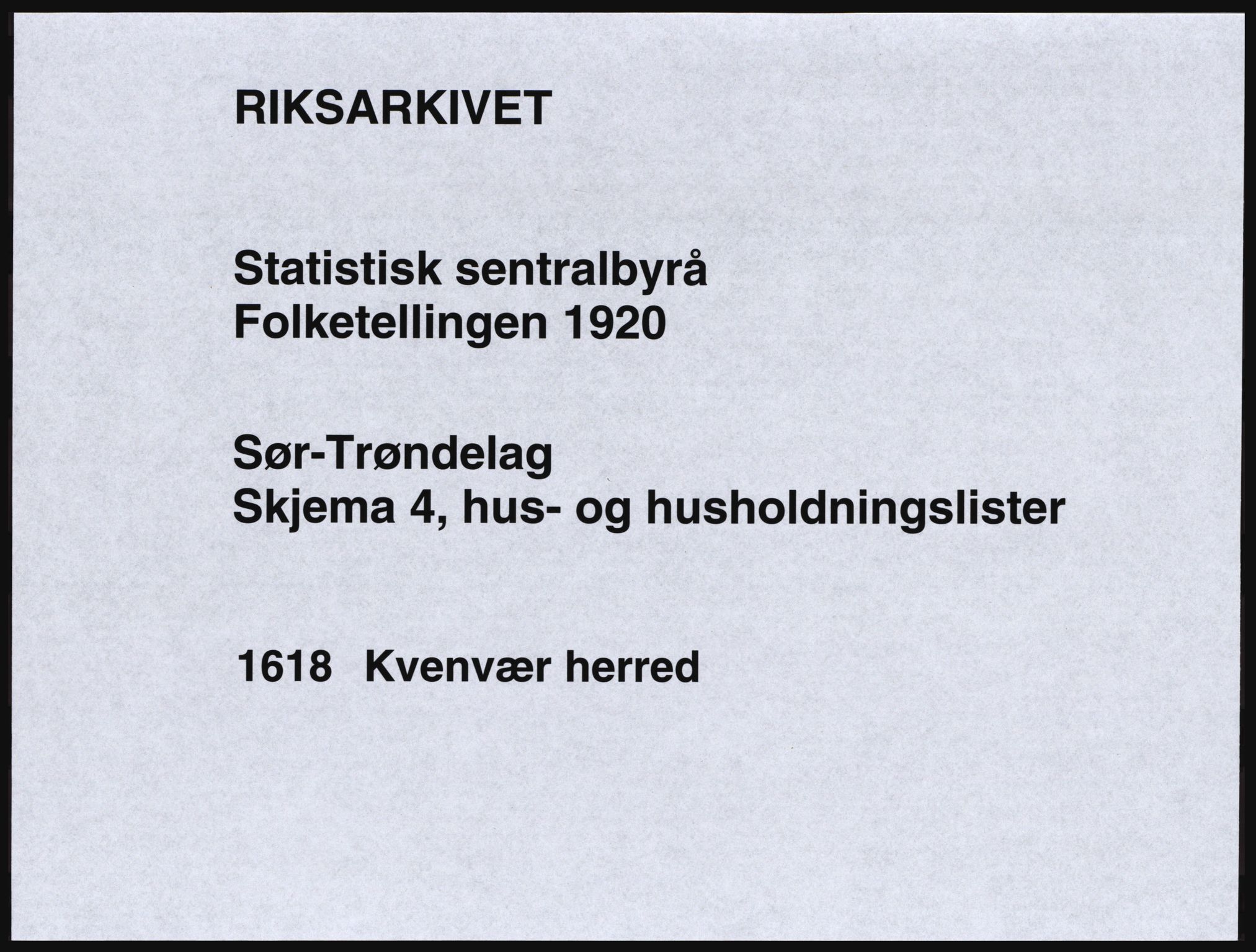 SAT, 1920 census for Kvenvær, 1920, p. 24