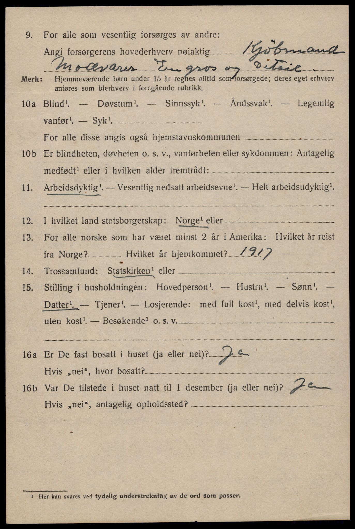 SAST, 1920 census for Stavanger, 1920, p. 118705