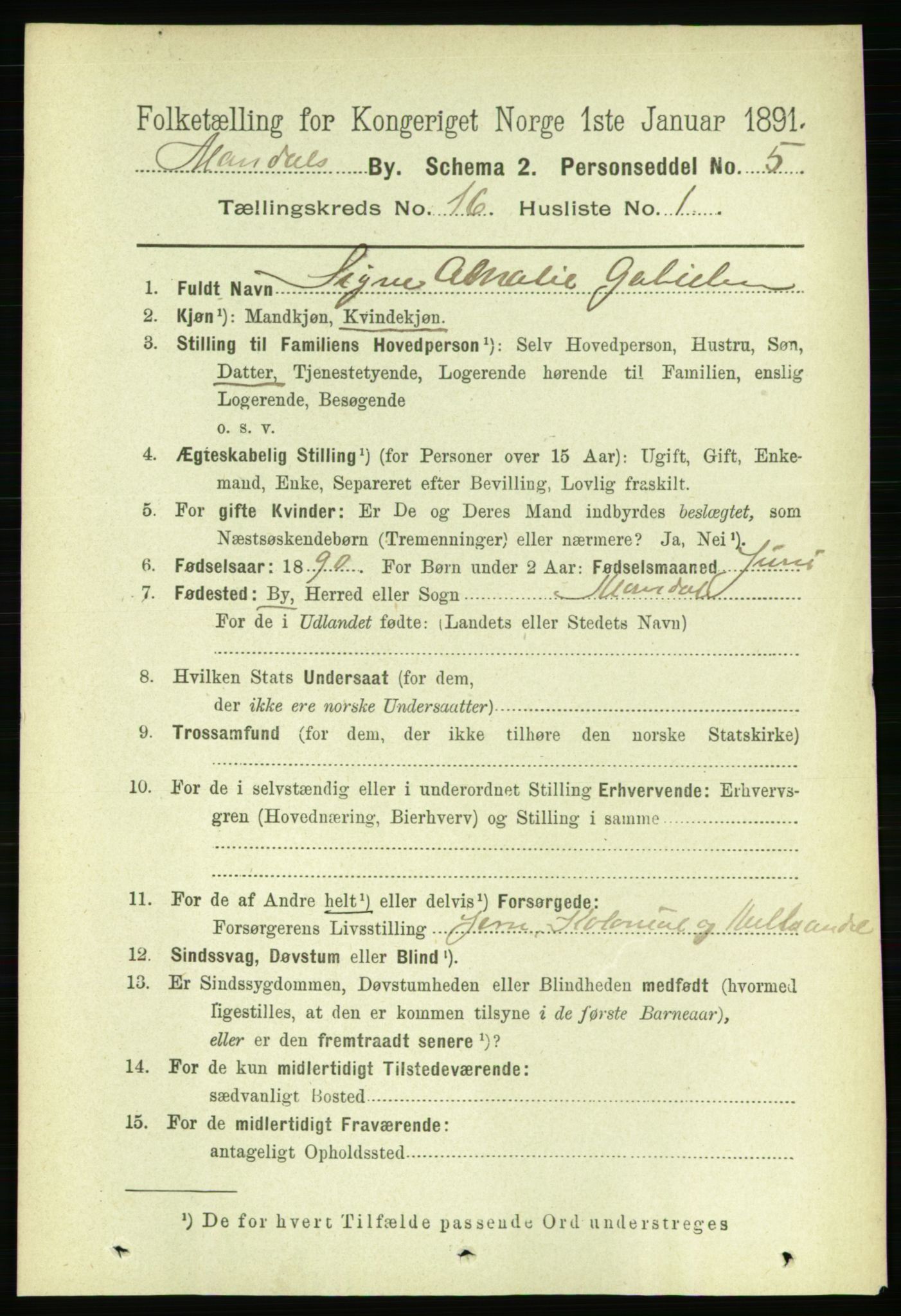 RA, 1891 census for 1002 Mandal, 1891, p. 3466