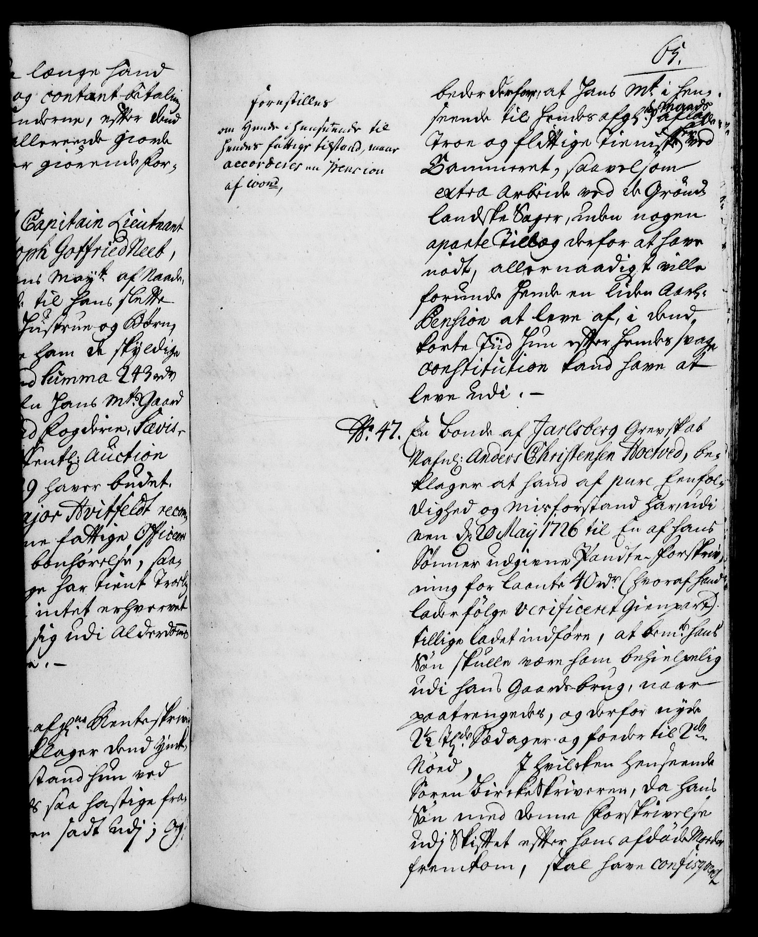 Rentekammeret, Kammerkanselliet, RA/EA-3111/G/Gh/Gha/L0020: Norsk ekstraktmemorialprotokoll (merket RK 53.65), 1738-1739, p. 65