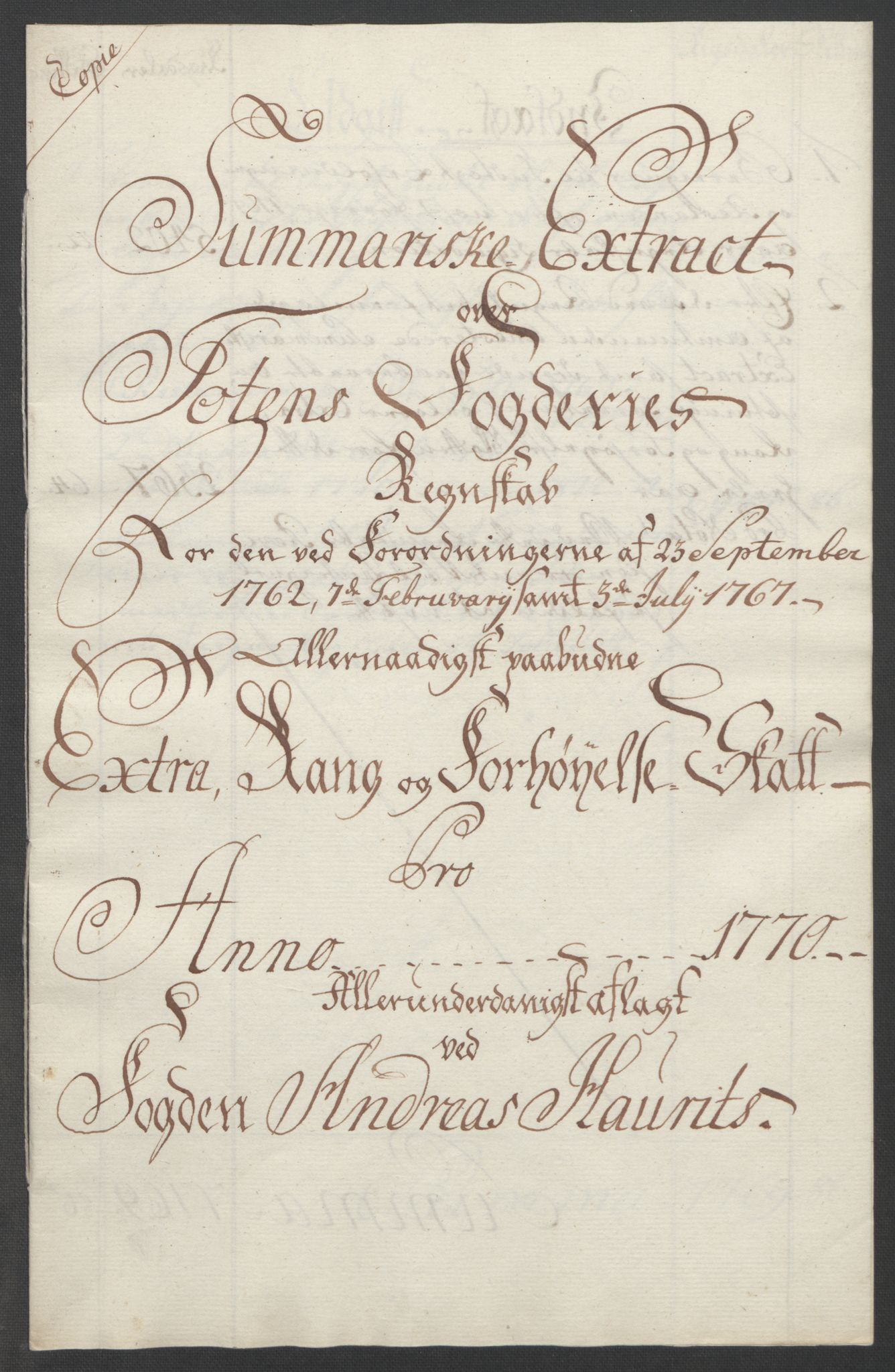 Rentekammeret inntil 1814, Reviderte regnskaper, Fogderegnskap, AV/RA-EA-4092/R19/L1399: Fogderegnskap Toten, Hadeland og Vardal, 1762-1783, p. 206