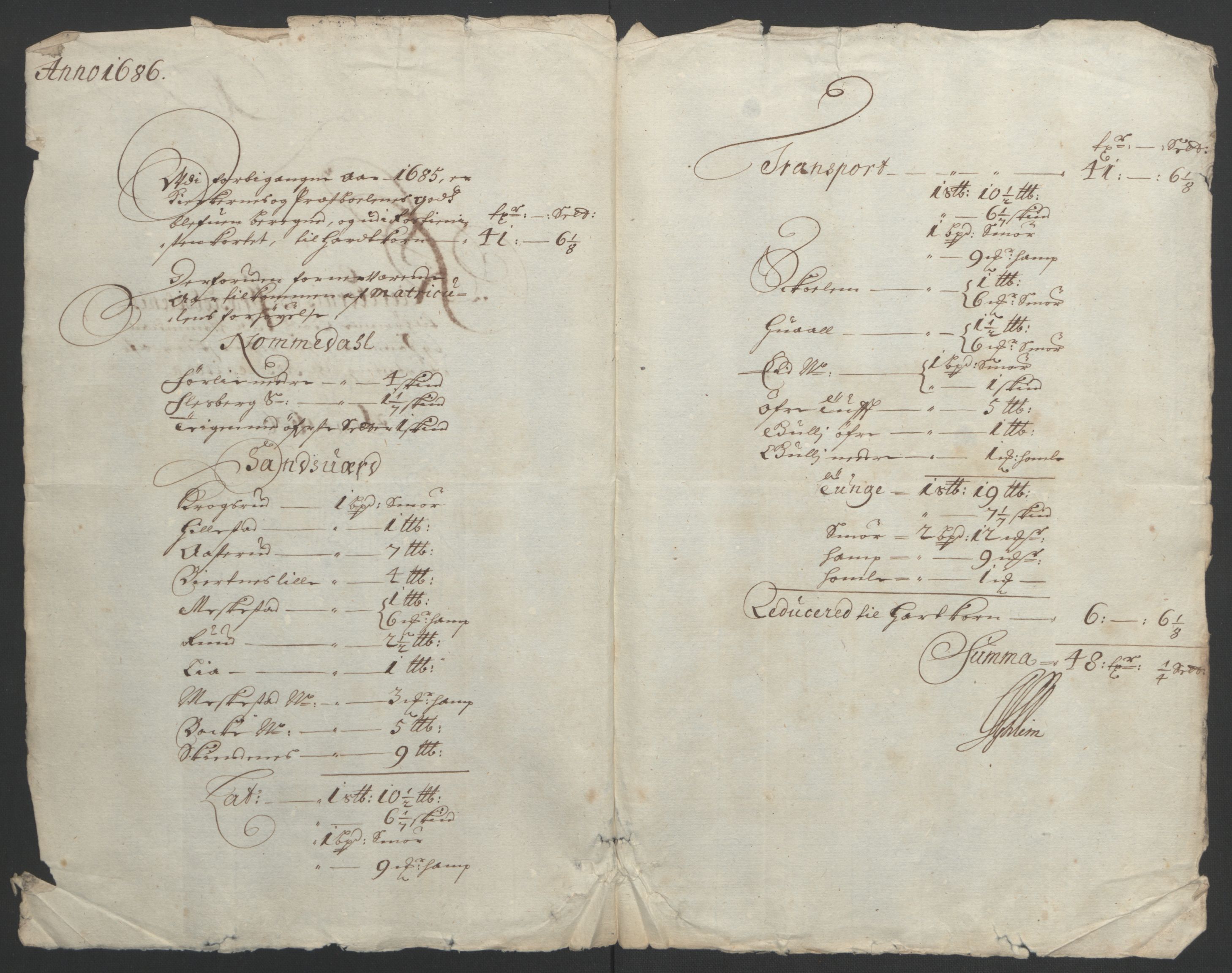 Rentekammeret inntil 1814, Reviderte regnskaper, Fogderegnskap, RA/EA-4092/R24/L1572: Fogderegnskap Numedal og Sandsvær, 1679-1686, p. 183