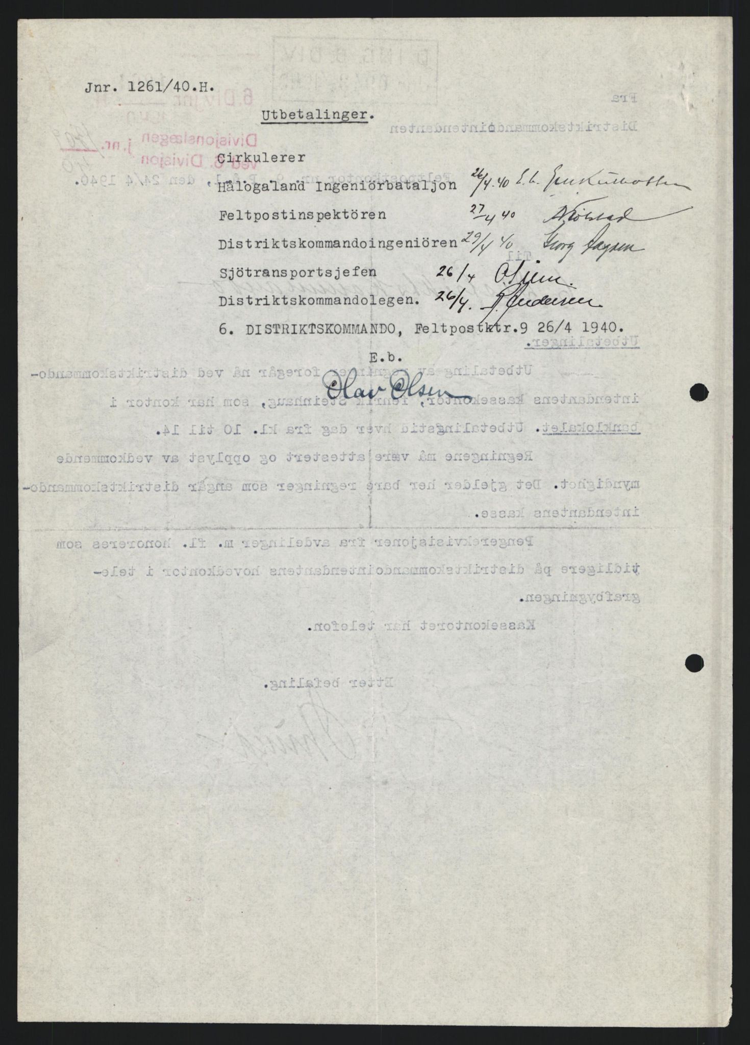 Forsvaret, Forsvarets krigshistoriske avdeling, AV/RA-RAFA-2017/Y/Yb/L0122: II-C-11-600  -  6. Divisjon med avdelinger, 1940, p. 298