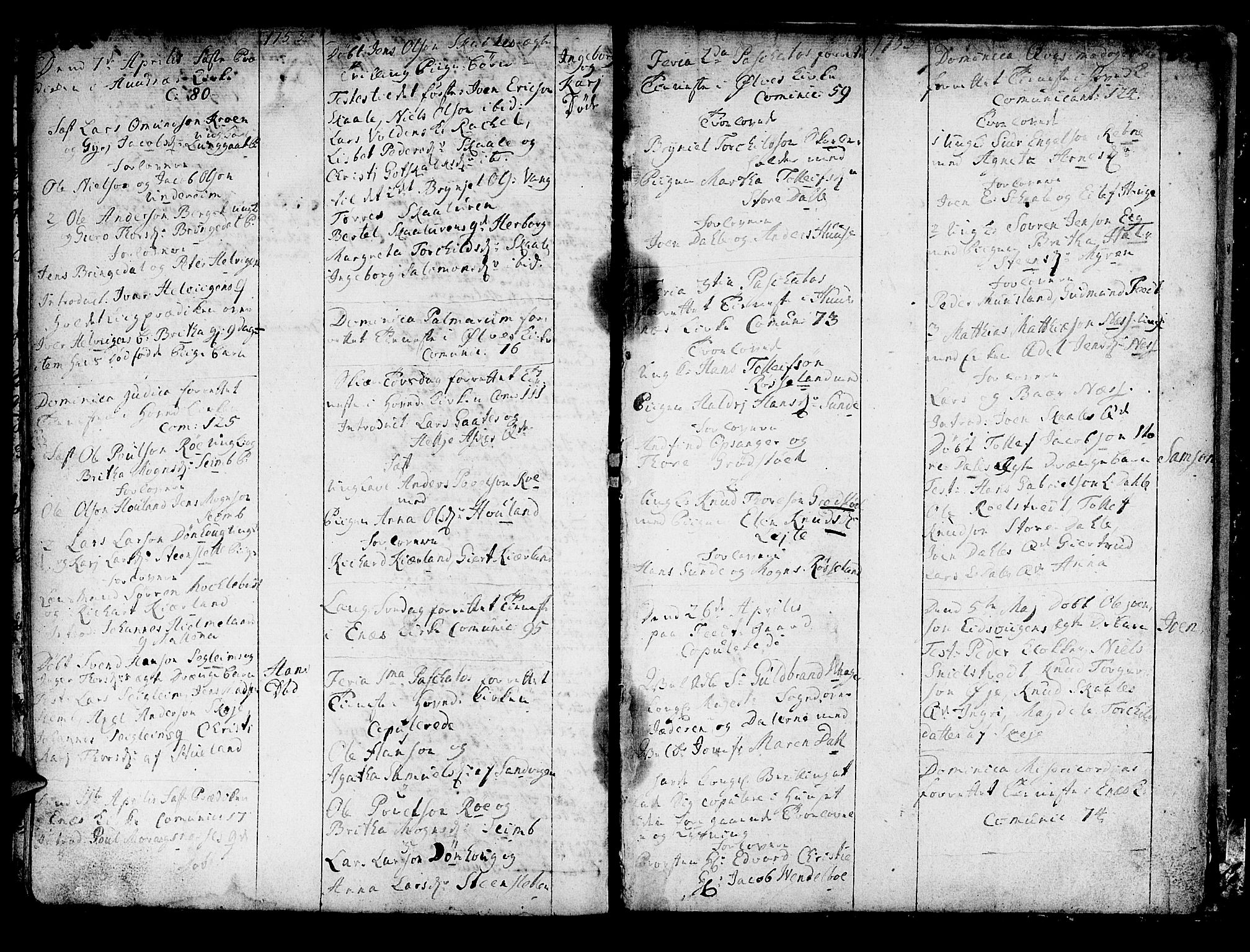 Kvinnherad sokneprestembete, AV/SAB-A-76401/H/Haa: Parish register (official) no. A 2, 1710-1753, p. 332-333