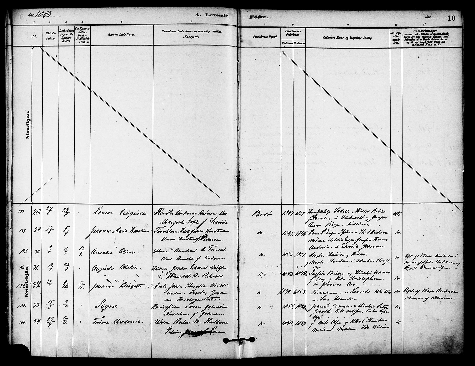 Ministerialprotokoller, klokkerbøker og fødselsregistre - Nordland, AV/SAT-A-1459/801/L0030: Parish register (copy) no. 801C05, 1879-1887, p. 10