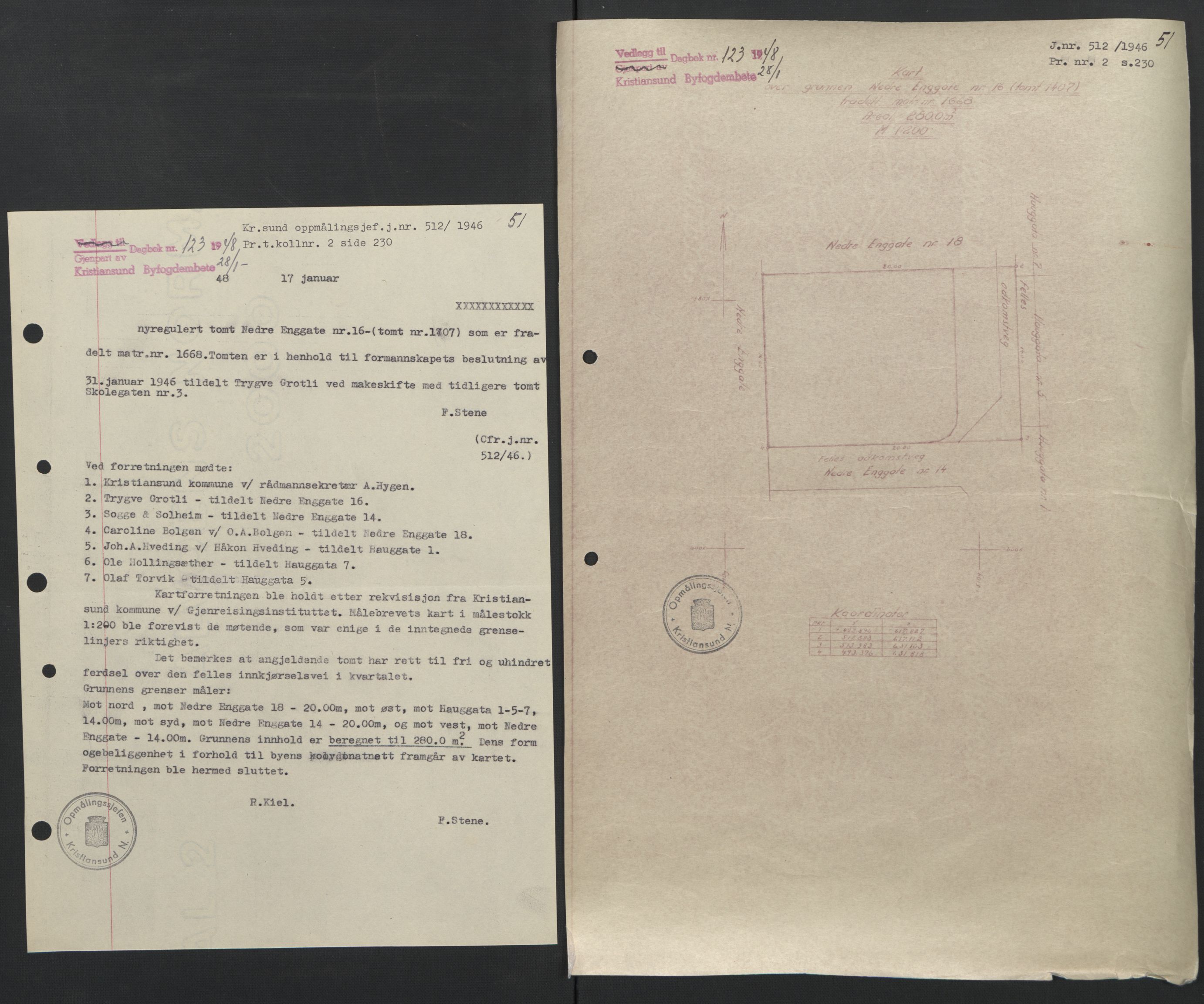 Kristiansund byfogd, AV/SAT-A-4587/A/27: Mortgage book no. 42, 1947-1950, Diary no: : 123/1948