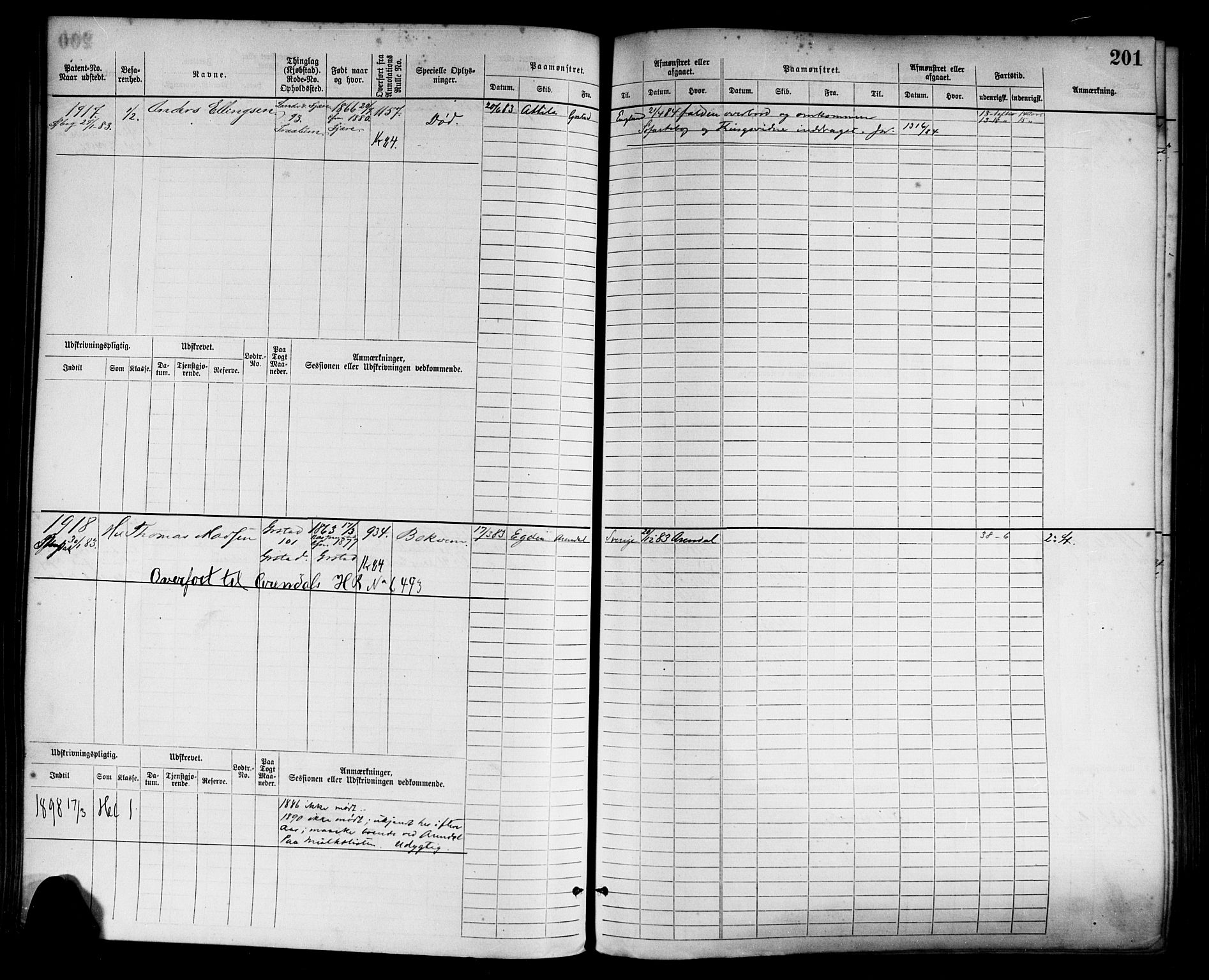 Grimstad mønstringskrets, AV/SAK-2031-0013/F/Fb/L0003: Hovedrulle nr 1517-2276, F-6, 1877-1888, p. 209