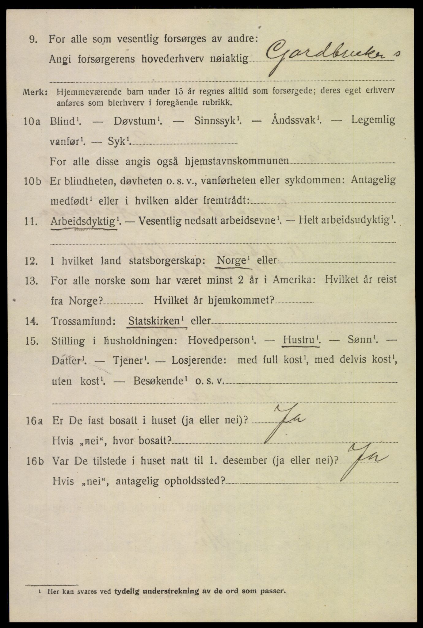 SAK, 1920 census for Landvik, 1920, p. 3333