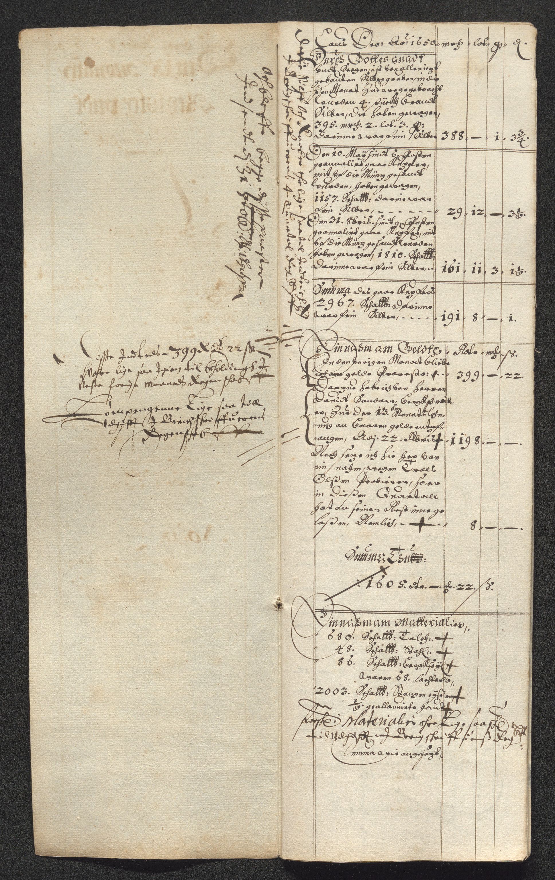 Kongsberg Sølvverk 1623-1816, SAKO/EA-3135/001/D/Dc/Dcd/L0024: Utgiftsregnskap for gruver m.m. , 1650, p. 270