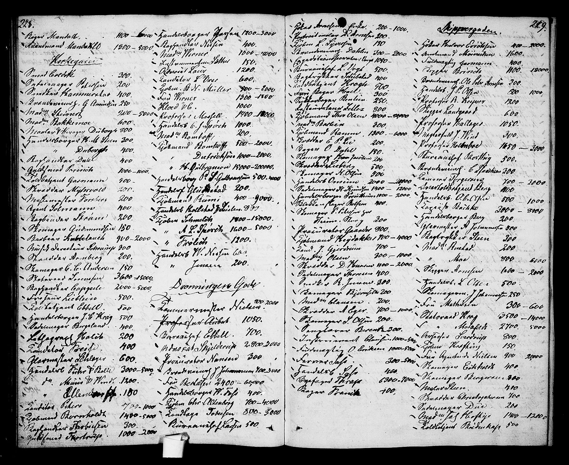 Oslo domkirke Kirkebøker, AV/SAO-A-10752/G/Ga/L0003: Parish register (copy) no. 3, 1823-1825, p. 228-229