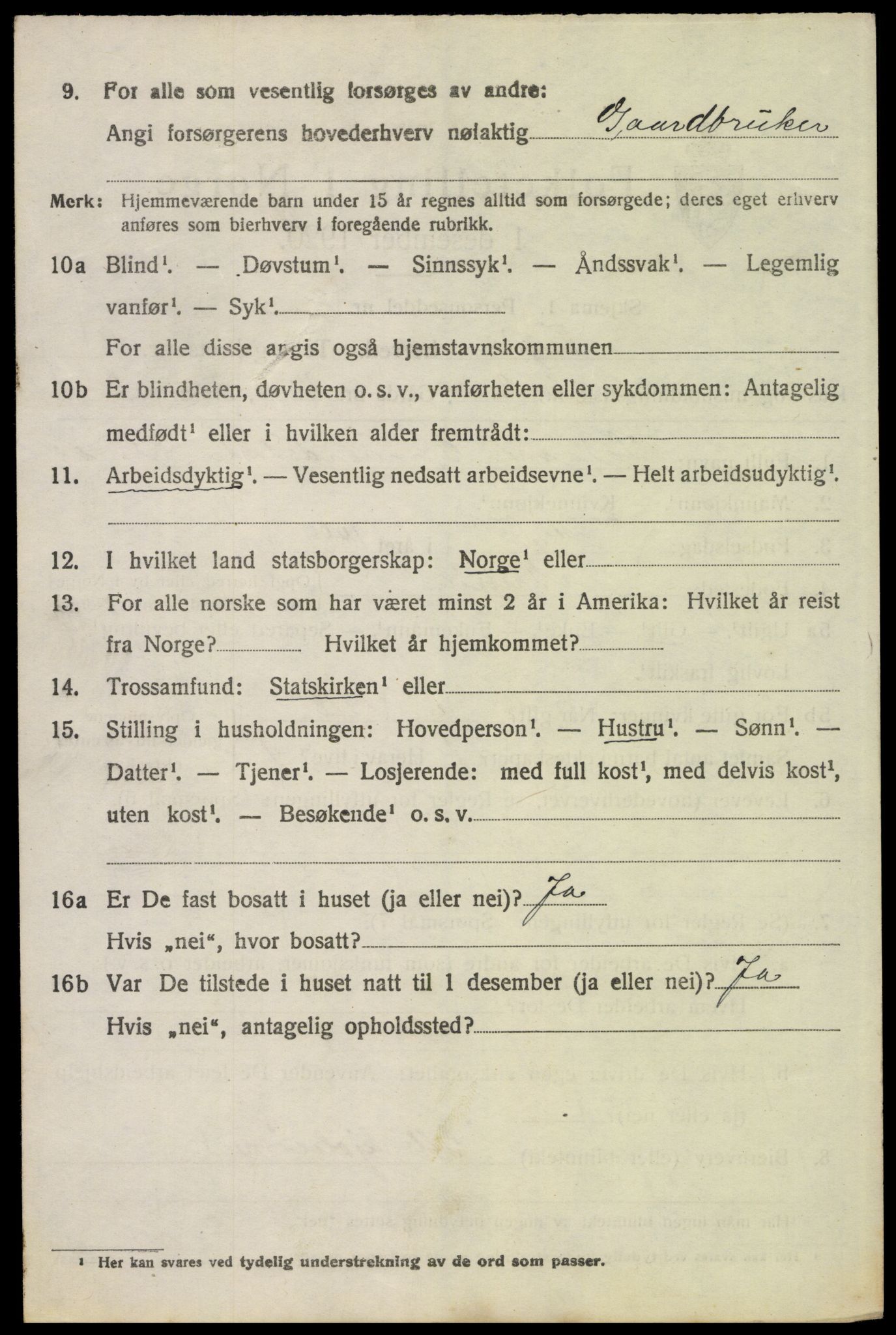SAH, 1920 census for Trysil, 1920, p. 6578