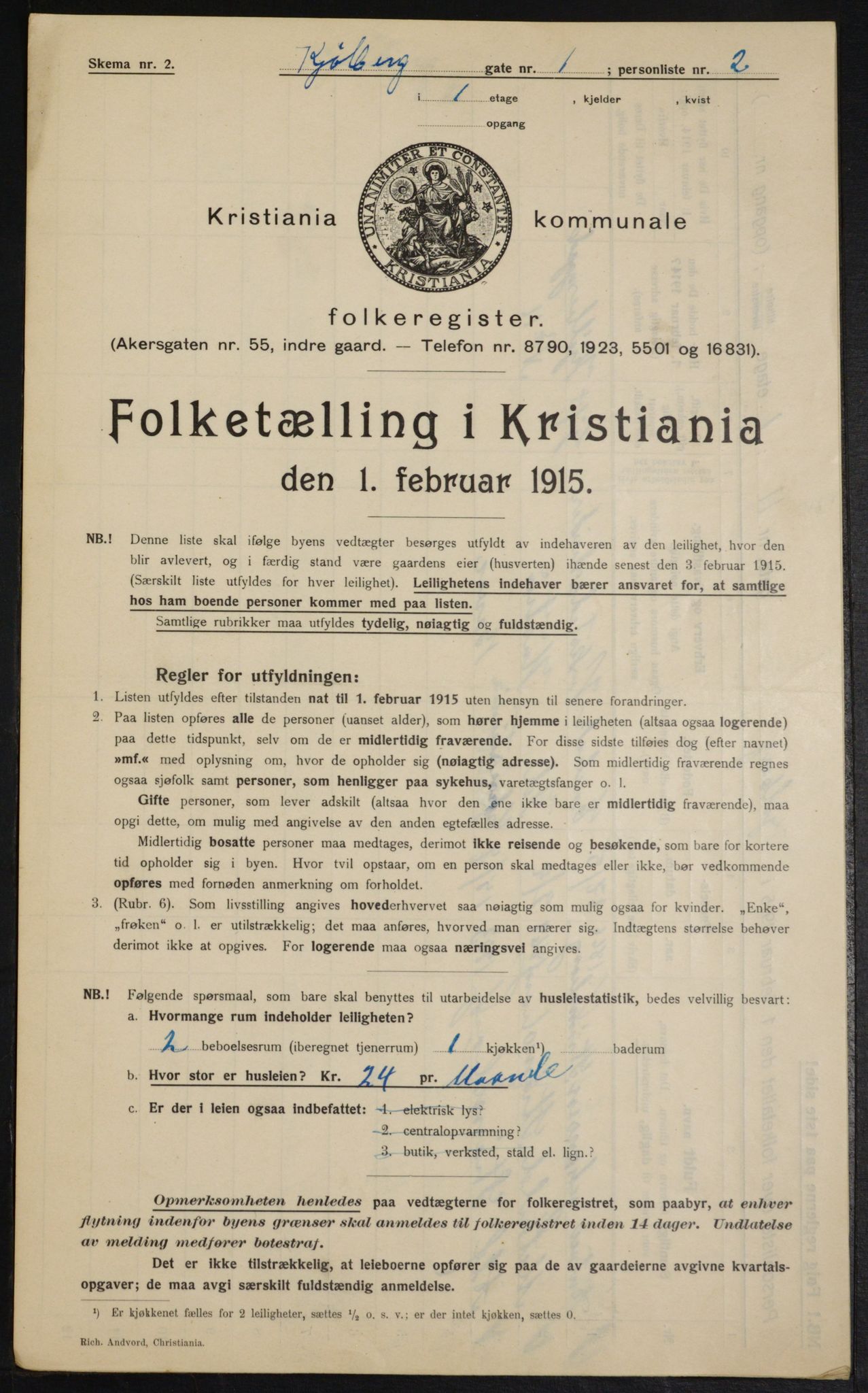 OBA, Municipal Census 1915 for Kristiania, 1915, p. 51035