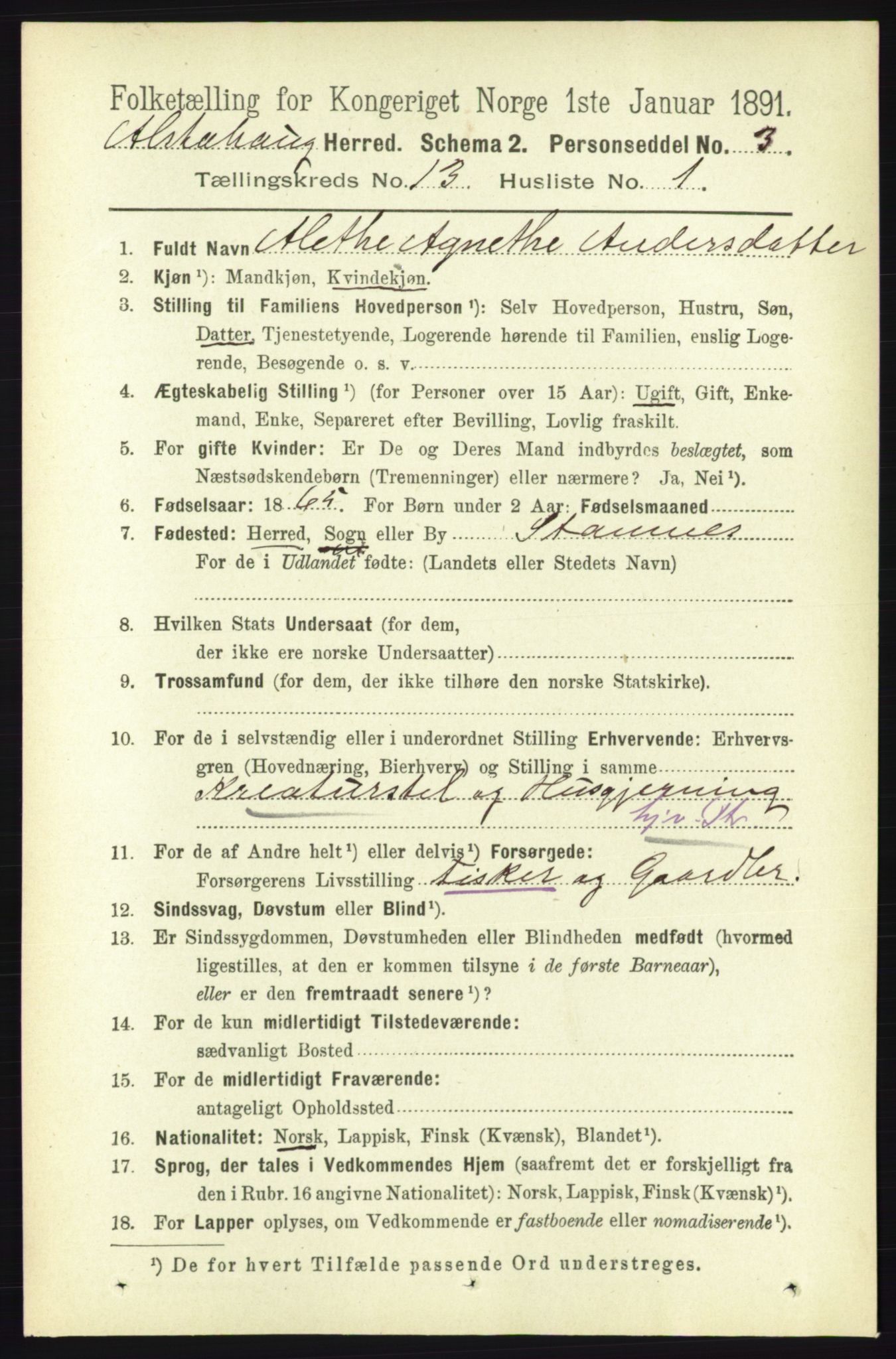 RA, 1891 census for 1820 Alstahaug, 1891, p. 4659