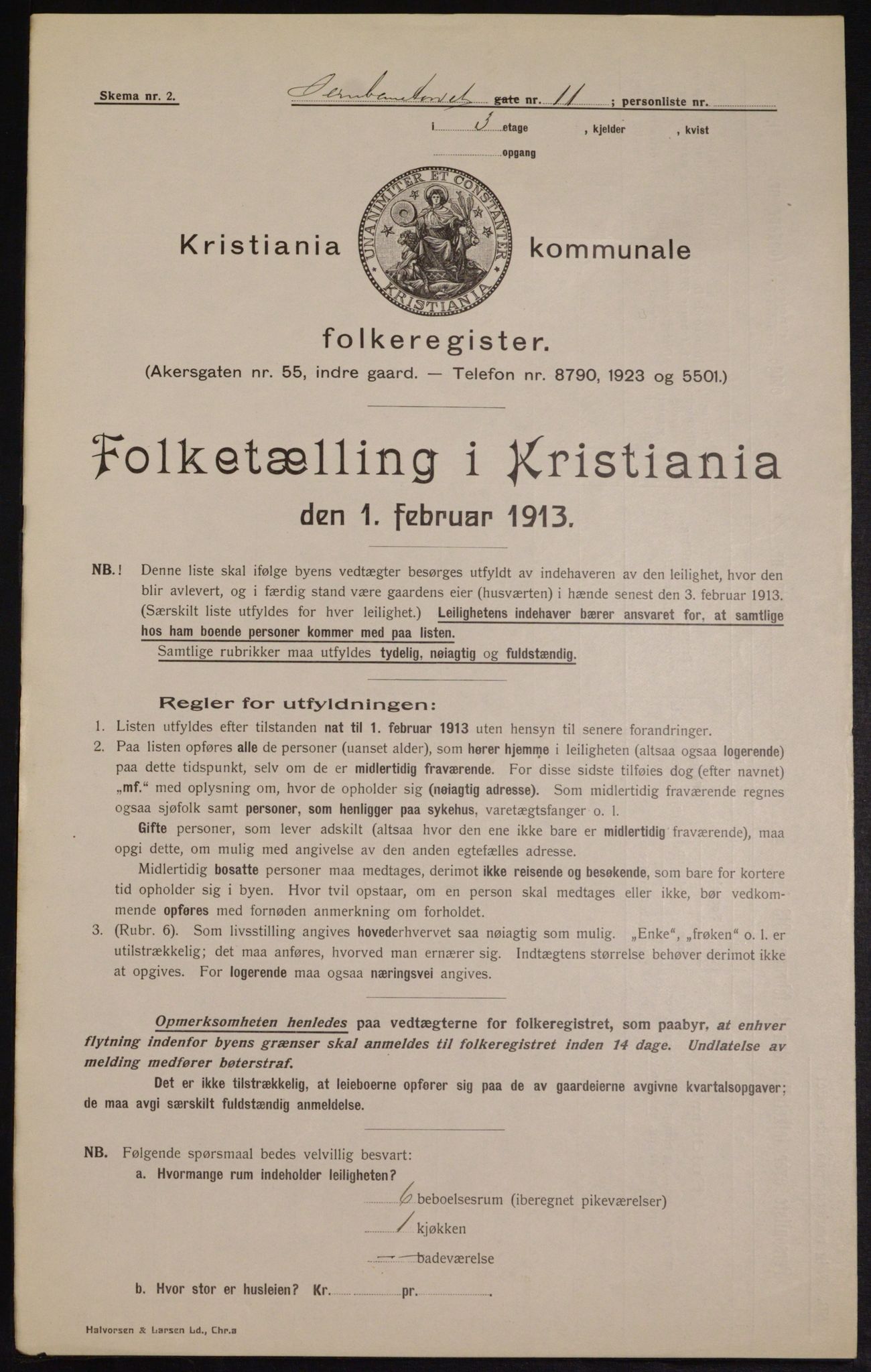 OBA, Municipal Census 1913 for Kristiania, 1913, p. 46724