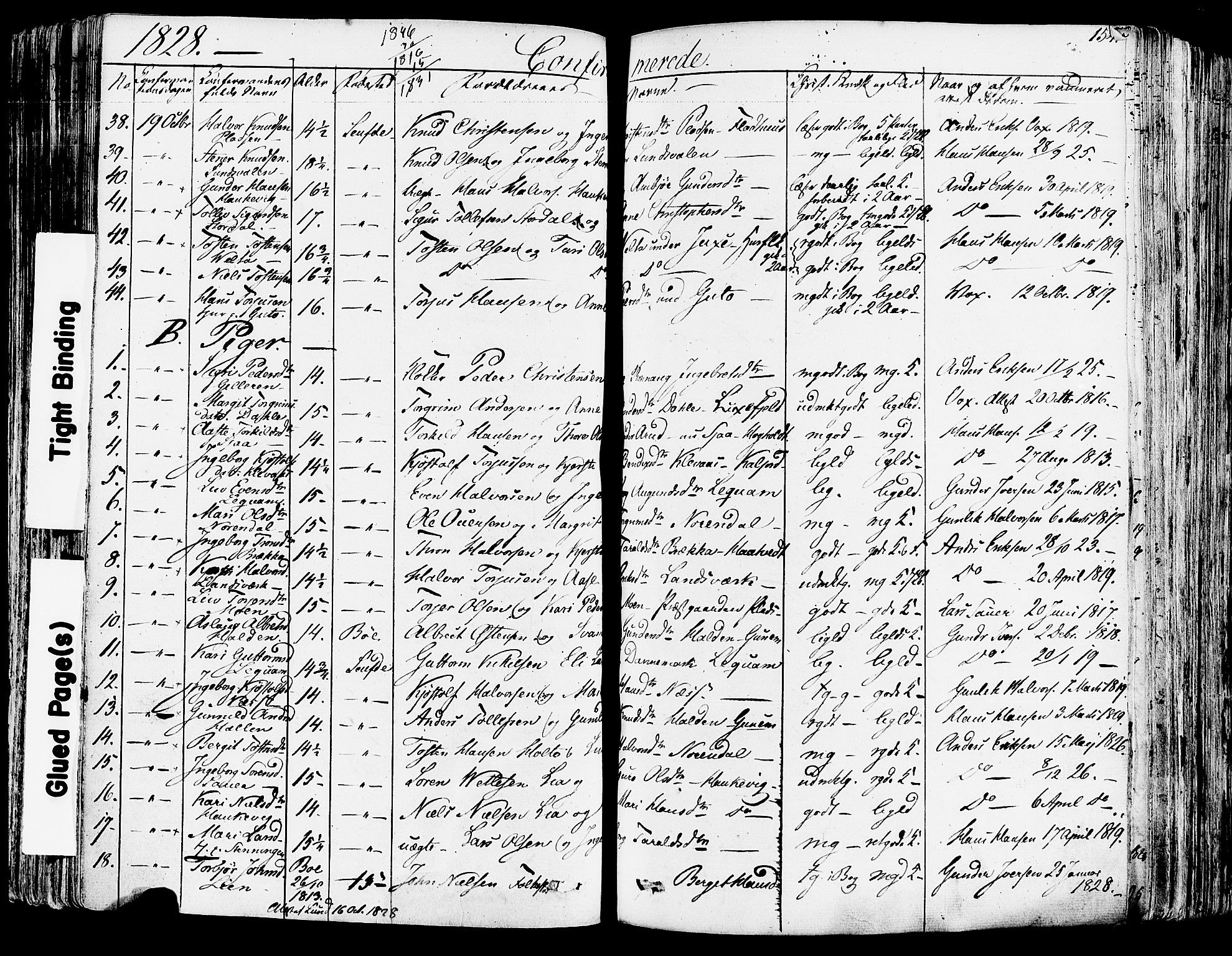 Sauherad kirkebøker, SAKO/A-298/F/Fa/L0006: Parish register (official) no. I 6, 1827-1850, p. 154