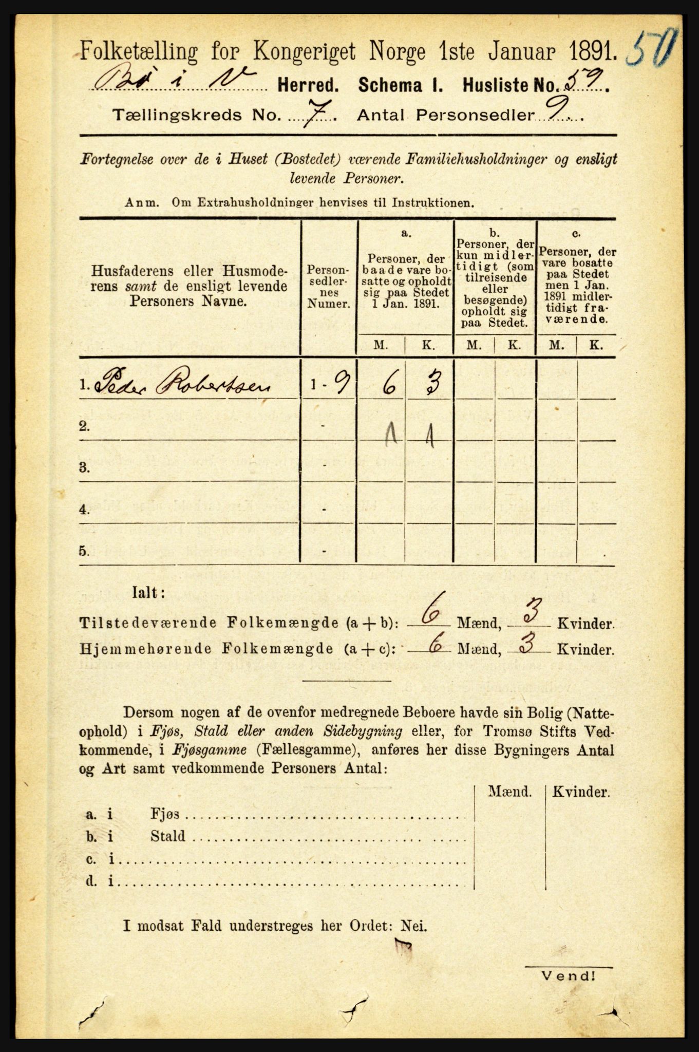 RA, 1891 census for 1867 Bø, 1891, p. 2481